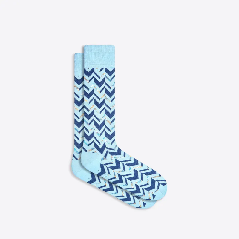 Chevron Stripe Mid-Calf Socks sold by Bugatchi