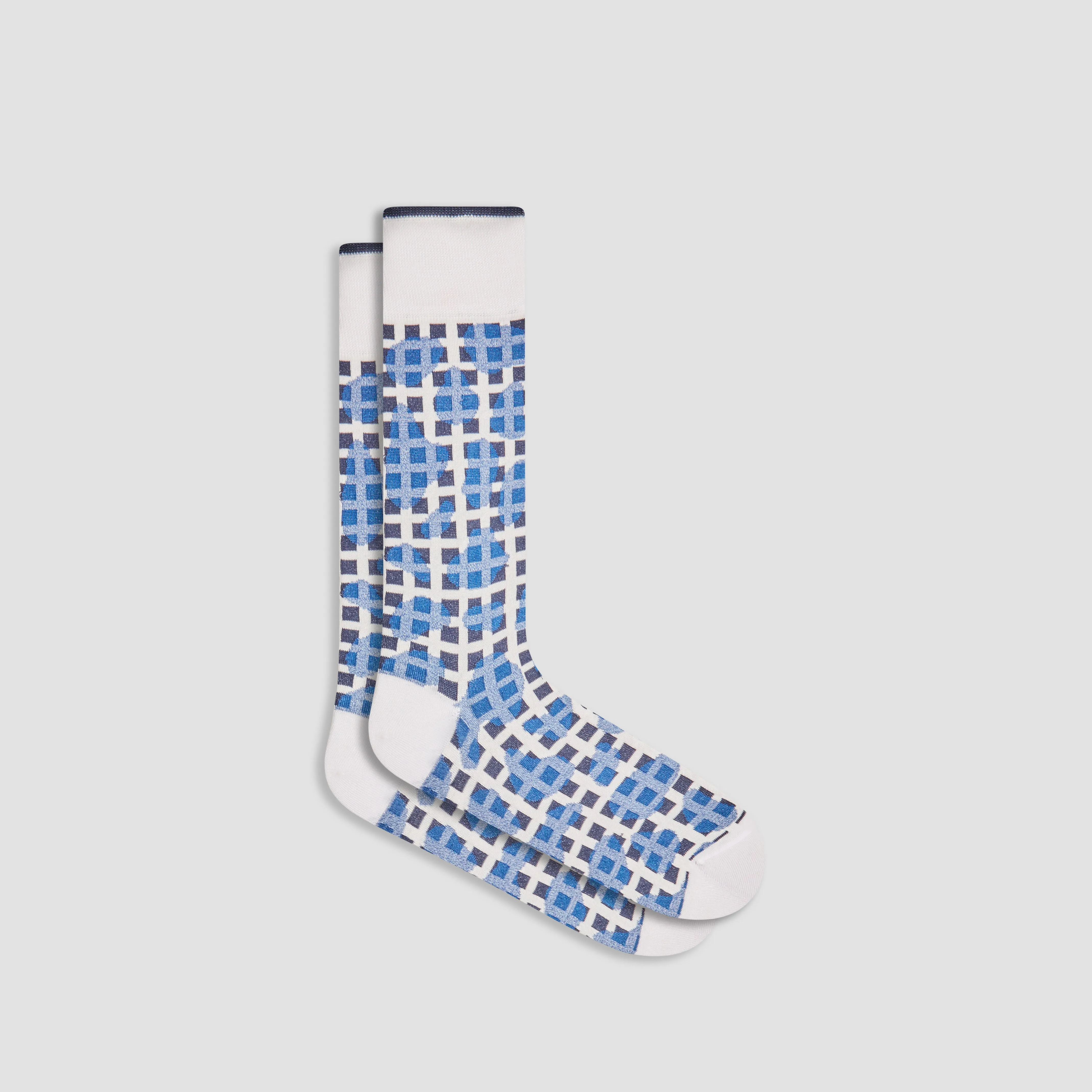 Checkered Mid-Calf Socks sold by Bugatchi