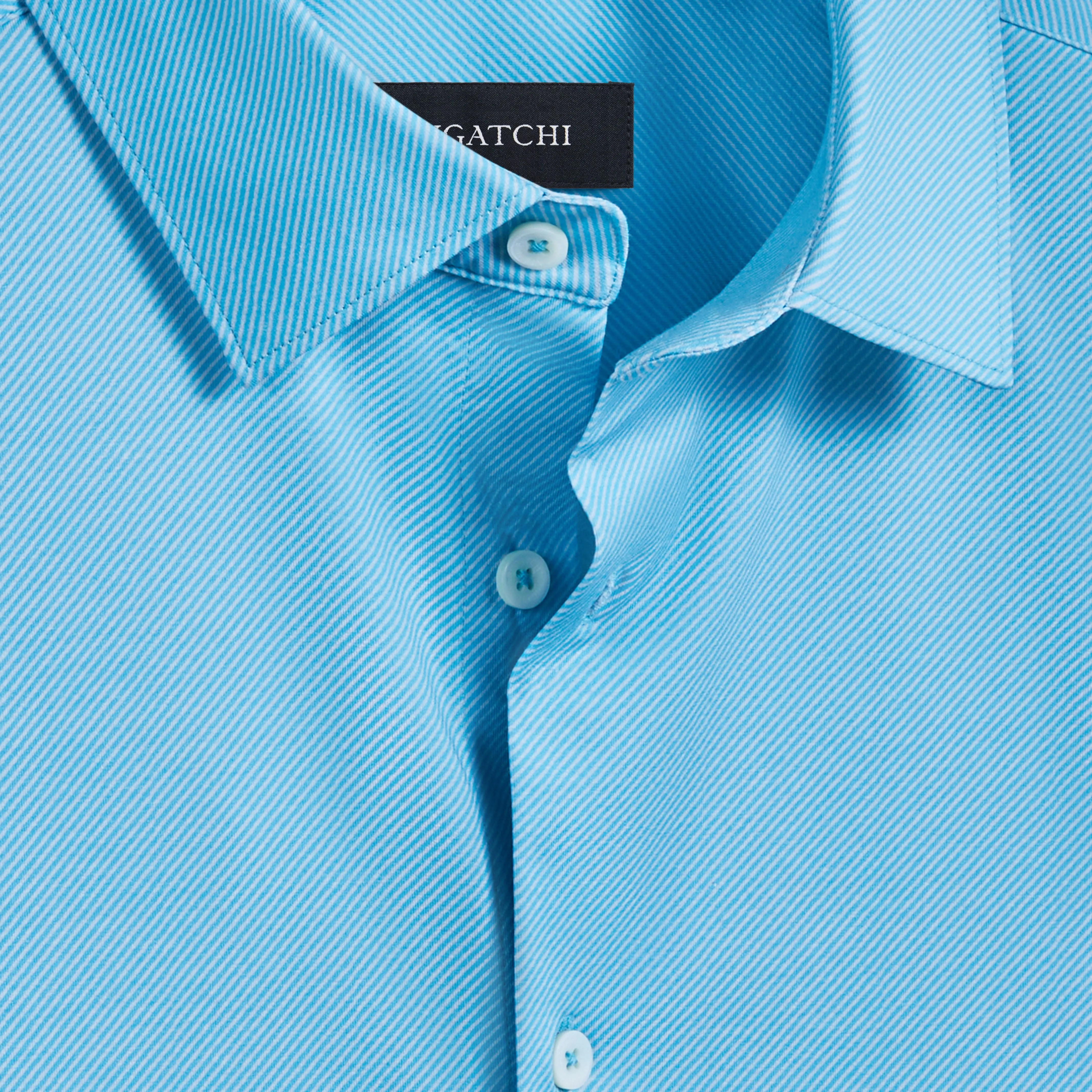 James Diagonal Pin Stripe OoohCotton Shirt sold by Bugatchi product image thumbnail 2