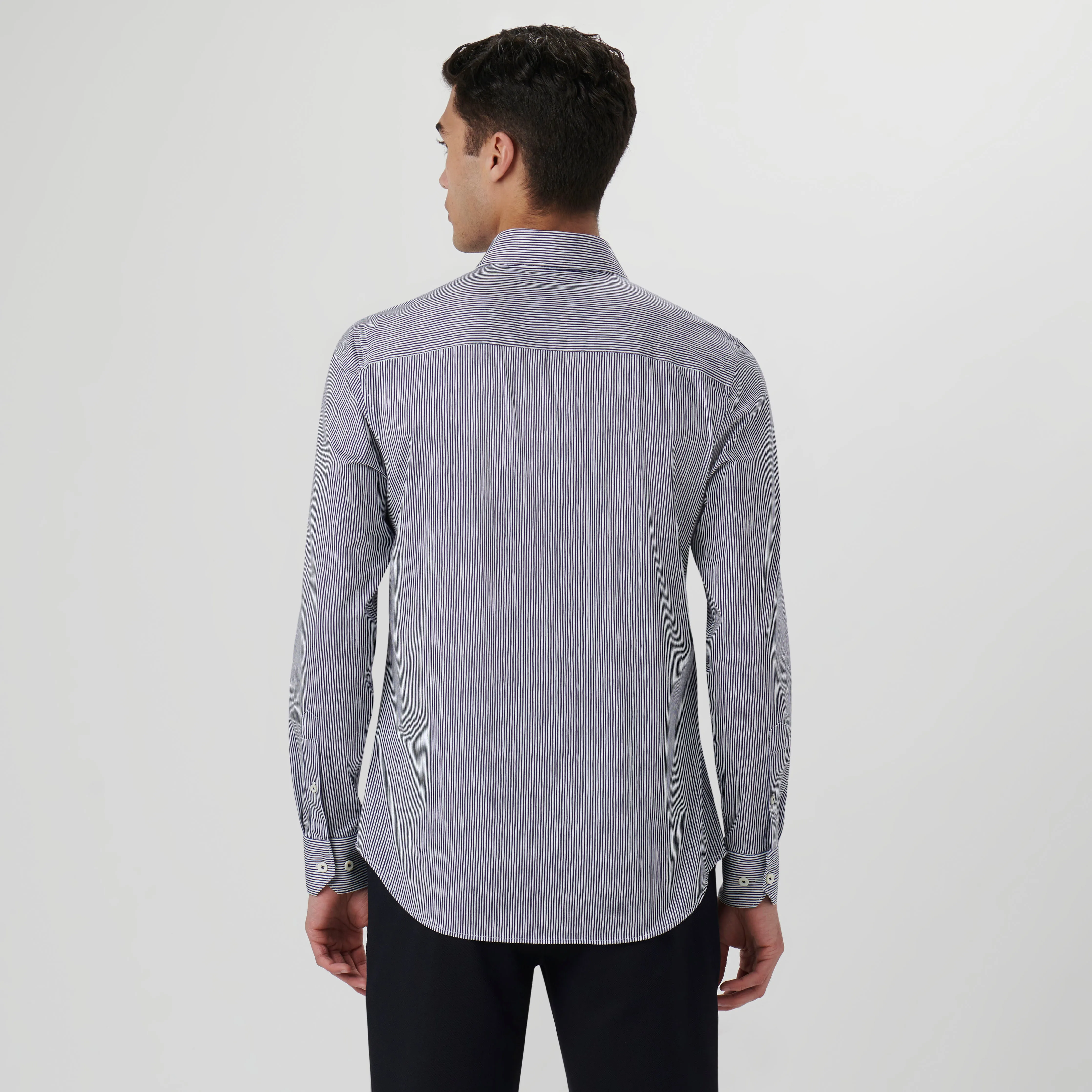 James Pencil Stripe OoohCotton Shirt sold by Bugatchi product image thumbnail 4