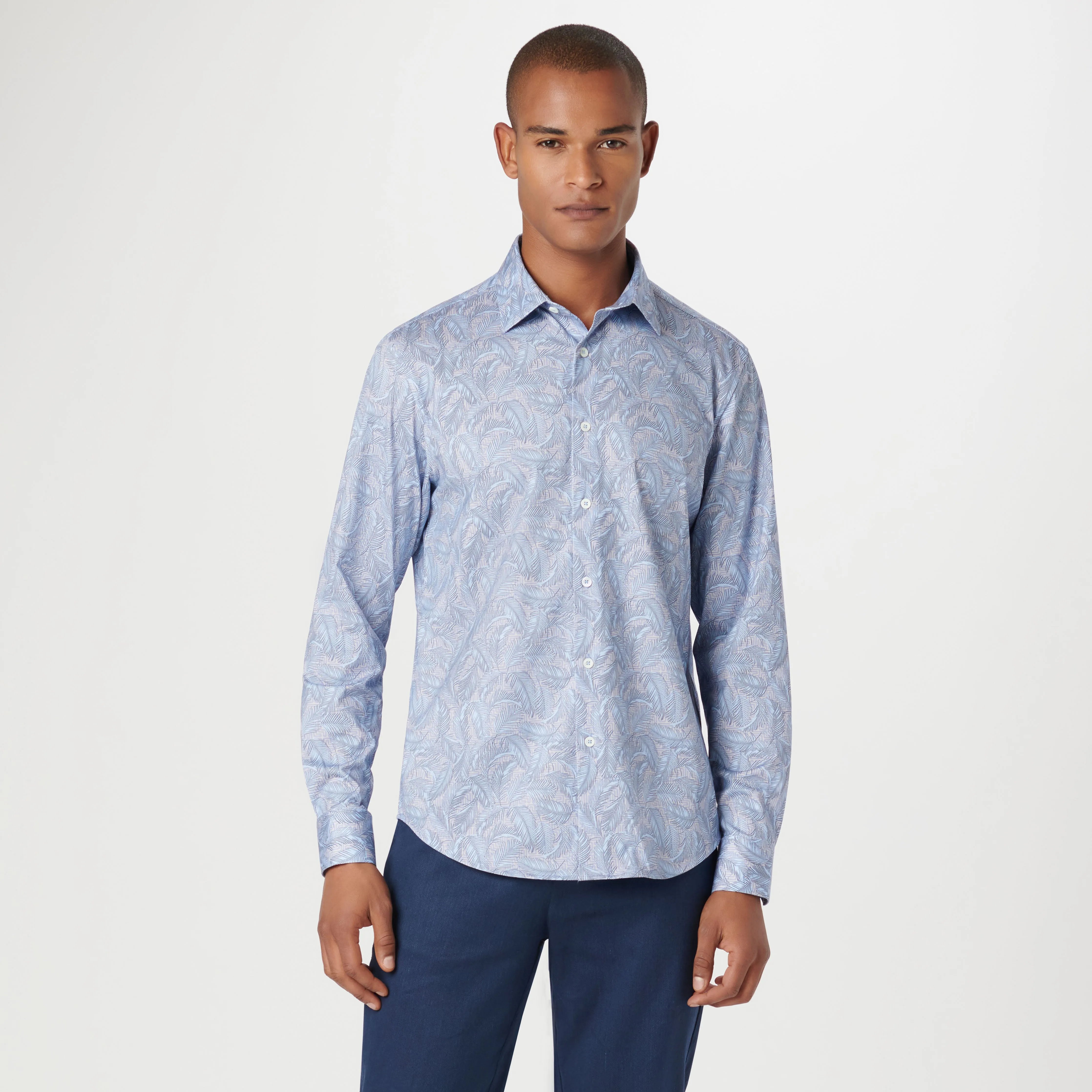 James Leaf Print OoohCotton Shirt sold by Bugatchi product image thumbnail 2