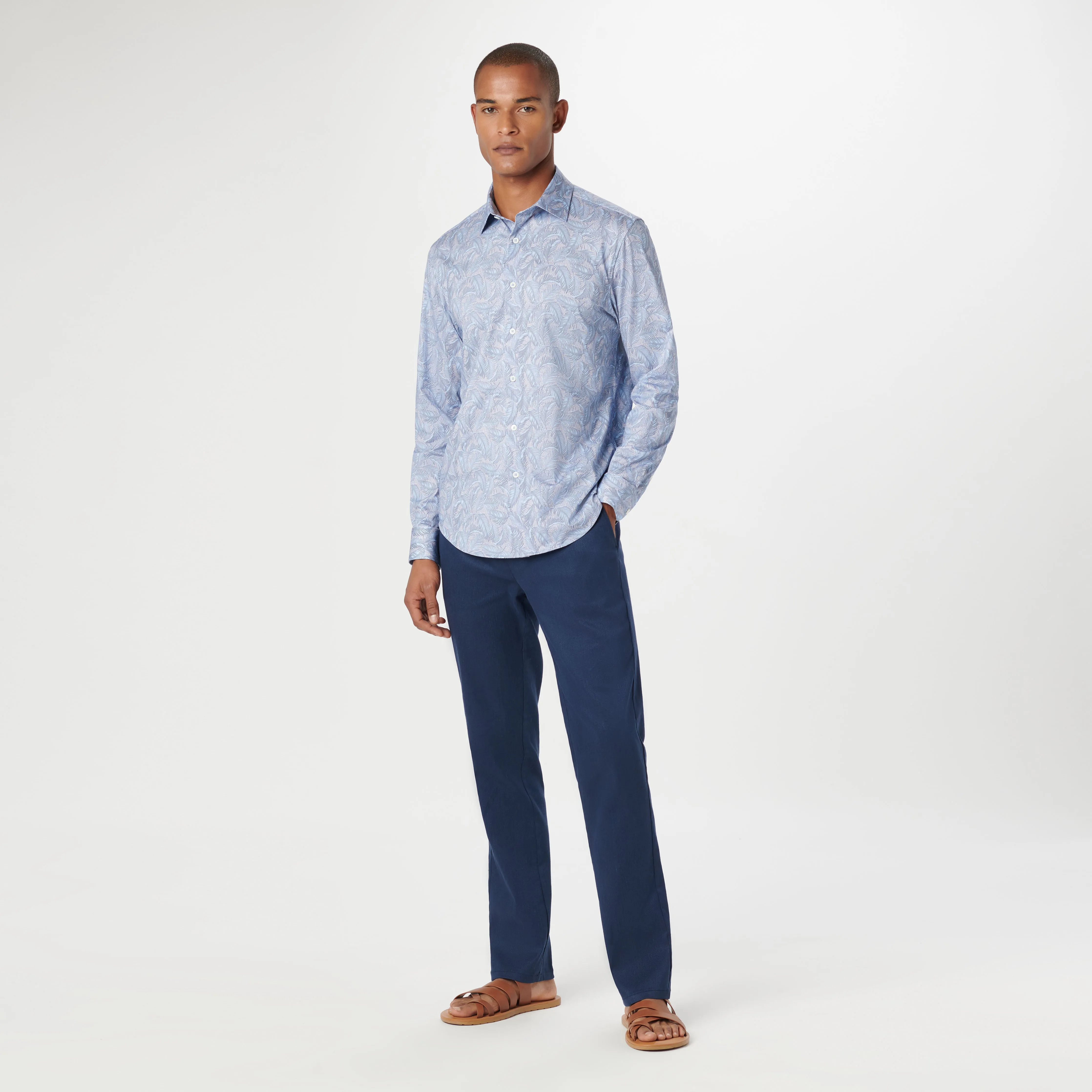 James Leaf Print OoohCotton Shirt sold by Bugatchi product image thumbnail 5