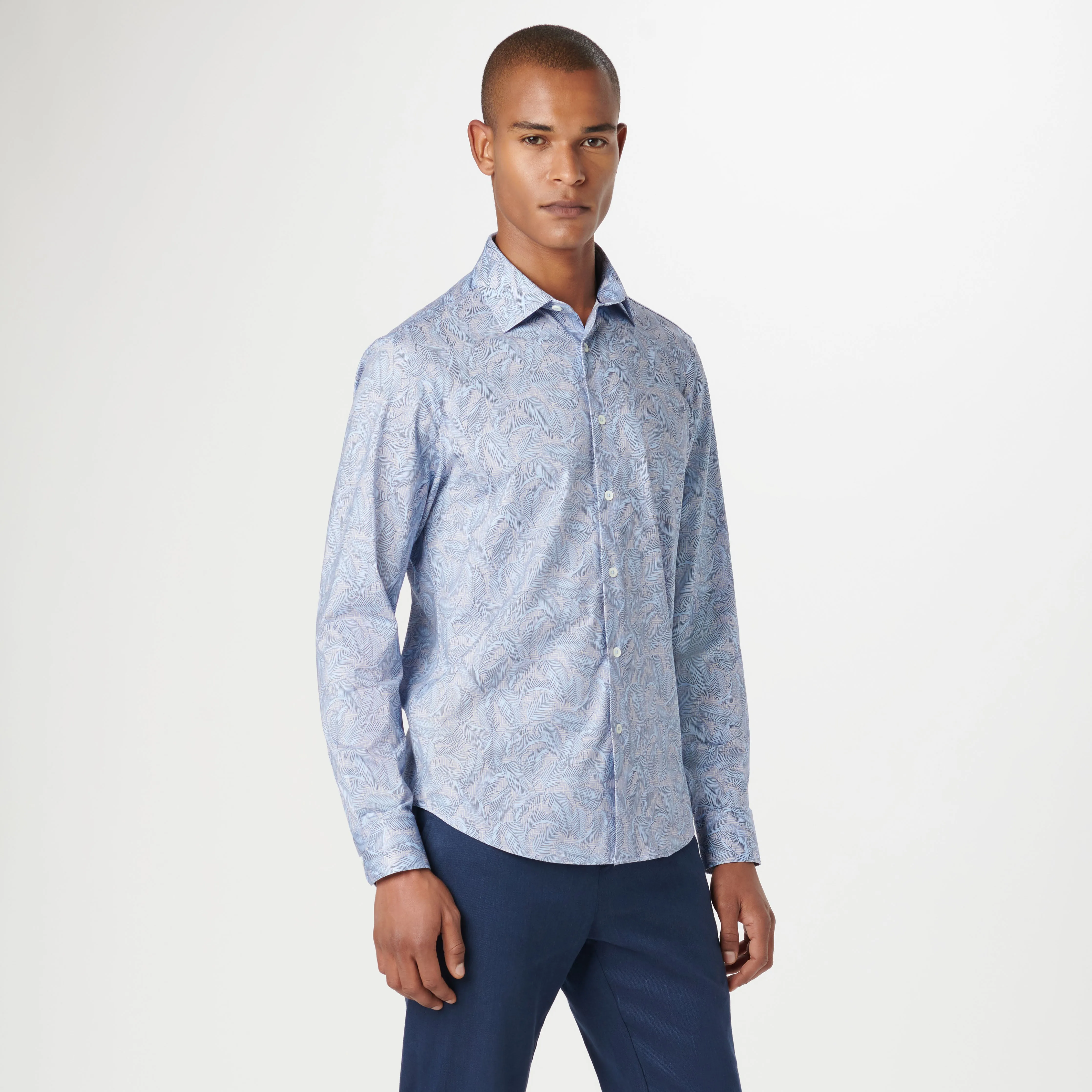 James Leaf Print OoohCotton Shirt sold by Bugatchi product image thumbnail 3