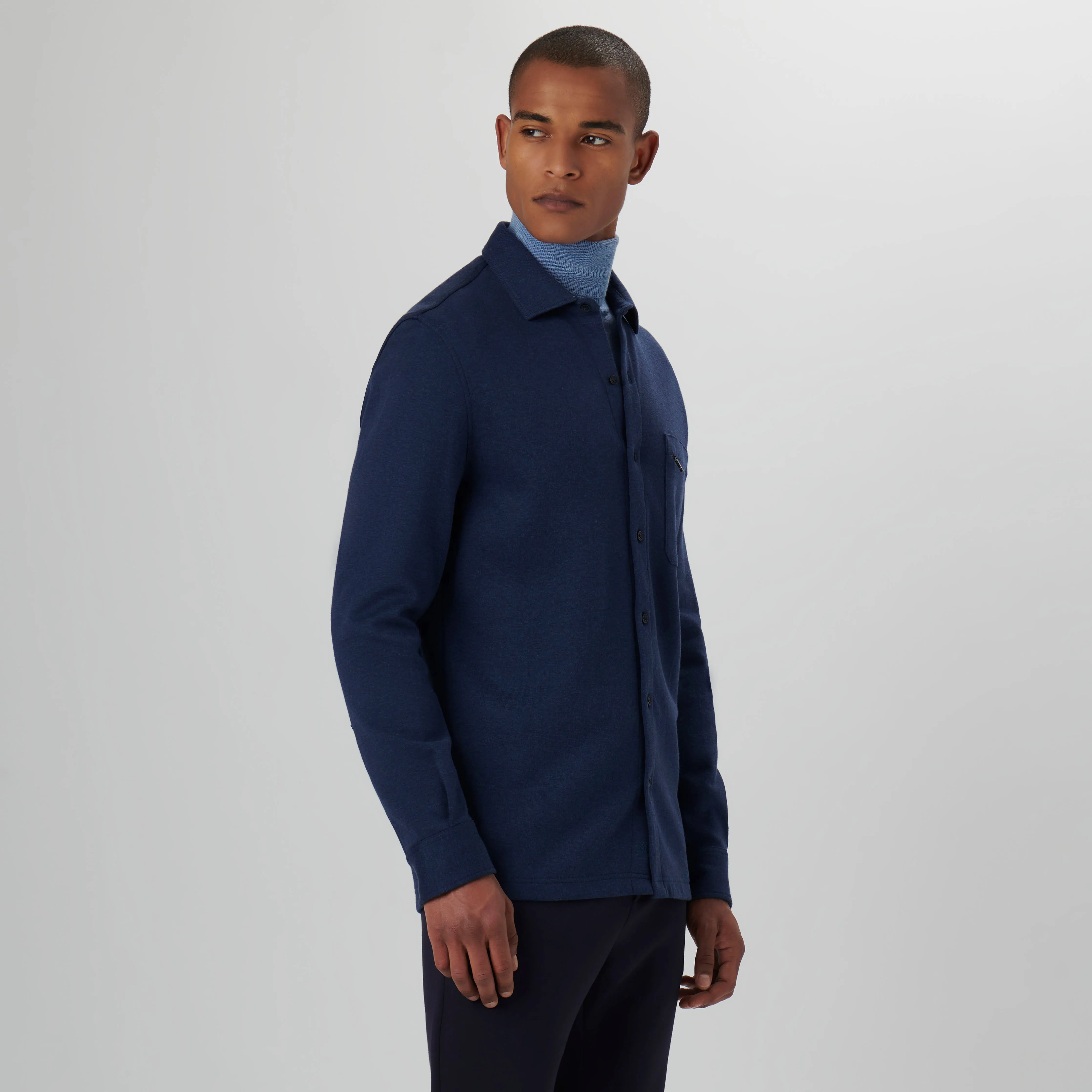 Knit Shirt Jacket sold by Bugatchi product image thumbnail 3