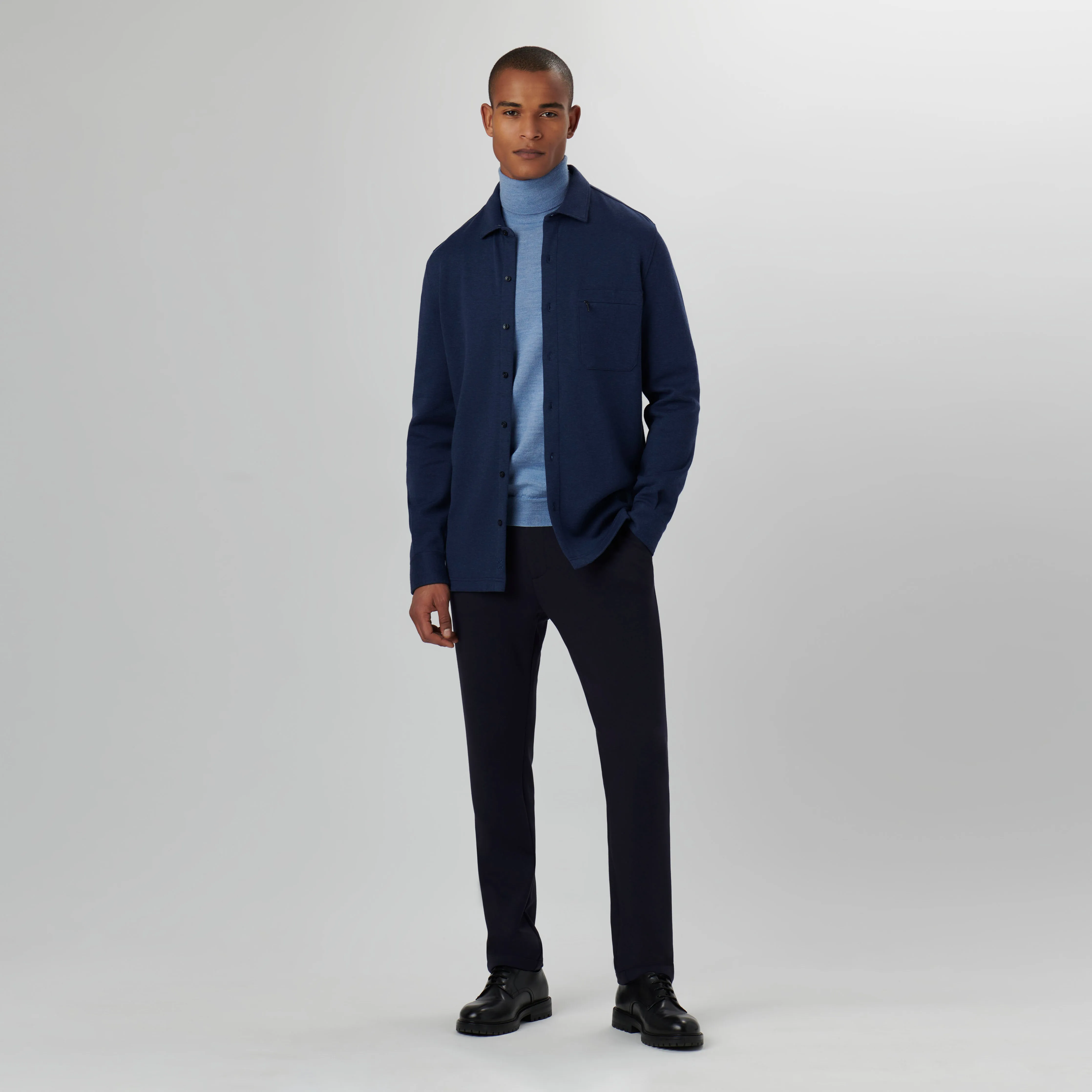 Knit Shirt Jacket sold by Bugatchi product image thumbnail 5