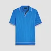 Rib Stitch Short Sleeve Johnny Sweater sold by Bugatchi