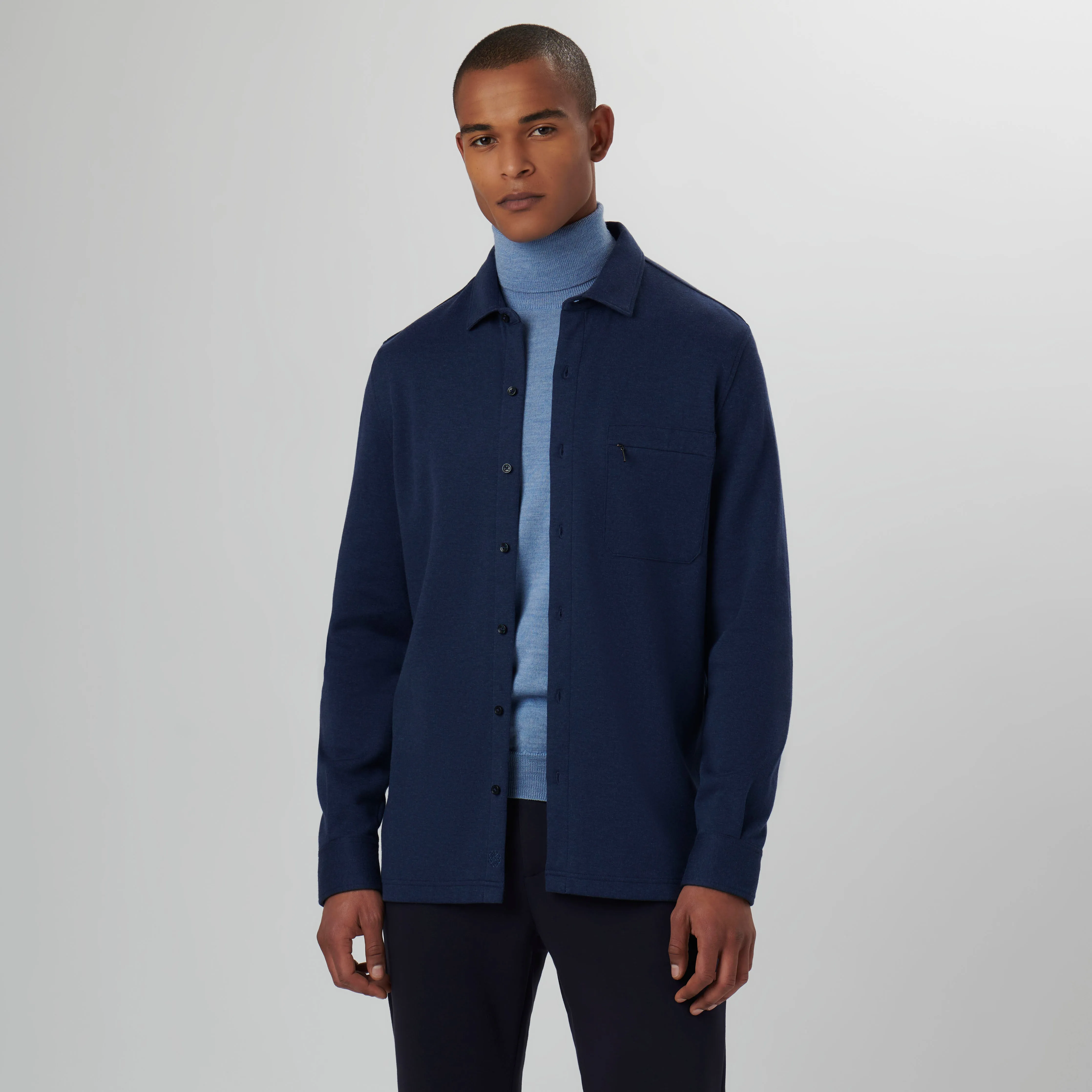 Knit Shirt Jacket sold by Bugatchi product image thumbnail 2