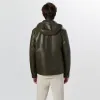 Leather Bomber Jacket with Hood sold by Bugatchi
