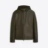 Leather Bomber Jacket with Hood sold by Bugatchi