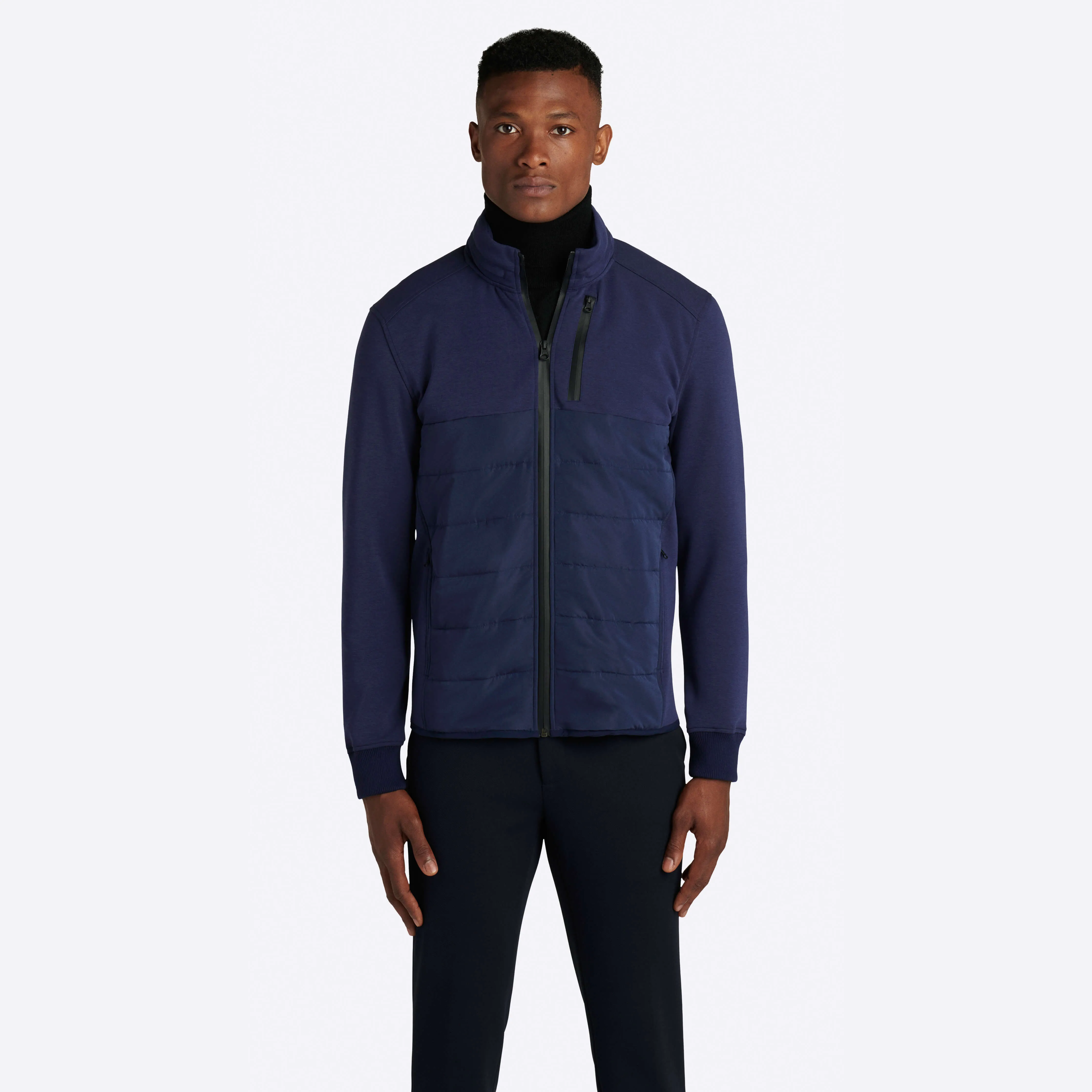 Solid Mock Neck Jacket with Hood sold by Bugatchi product image thumbnail 2