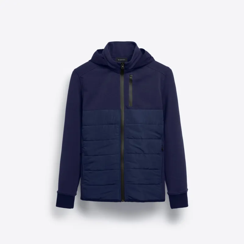 Solid Mock Neck Jacket with Hood sold by Bugatchi