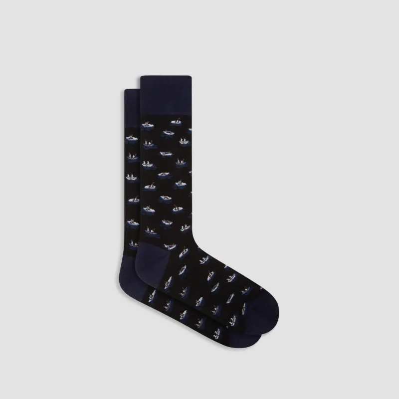 Rowboat Mid-Calf Socks sold by Bugatchi