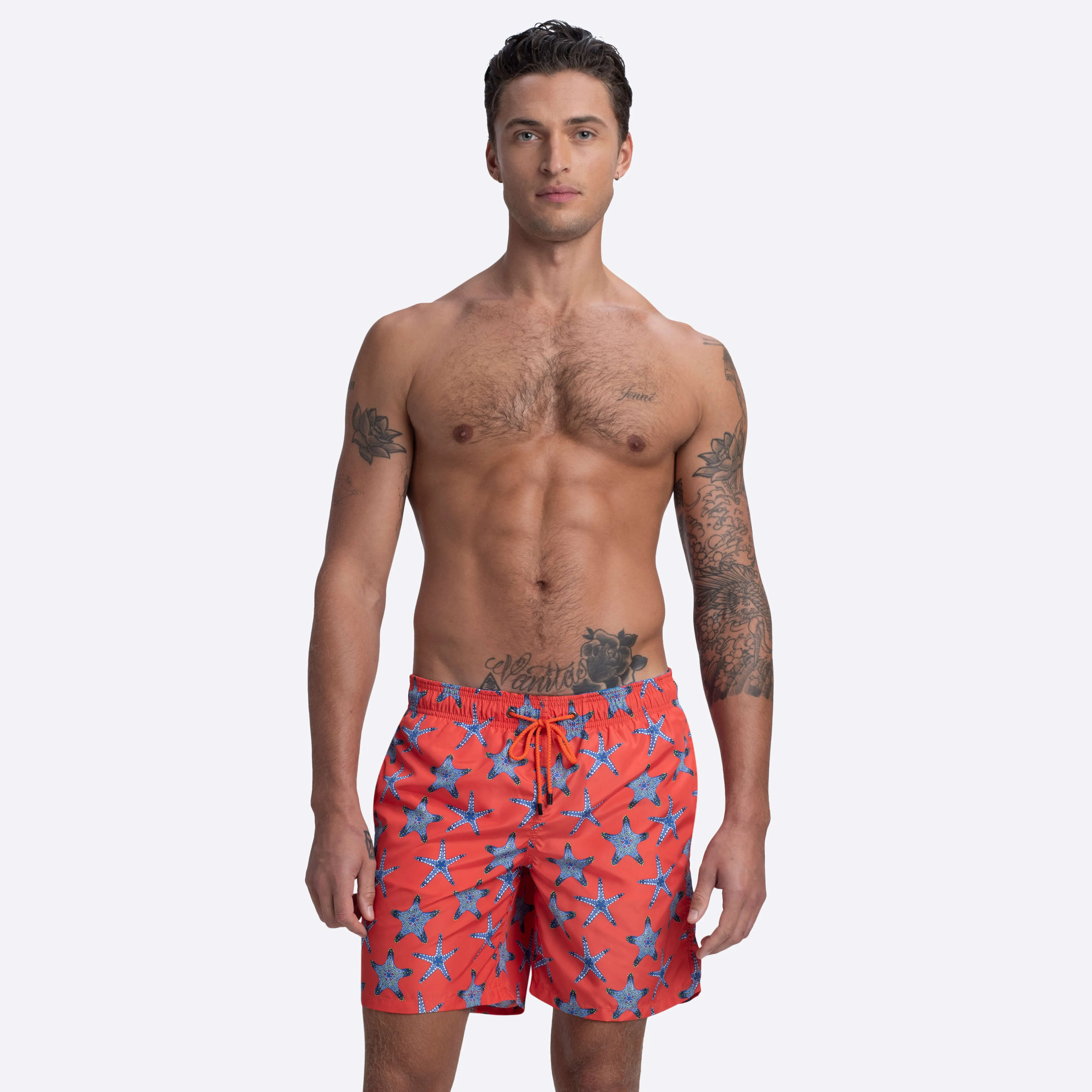 DELANO Starfish Print Swim Trunks sold by Bugatchi product image thumbnail 2