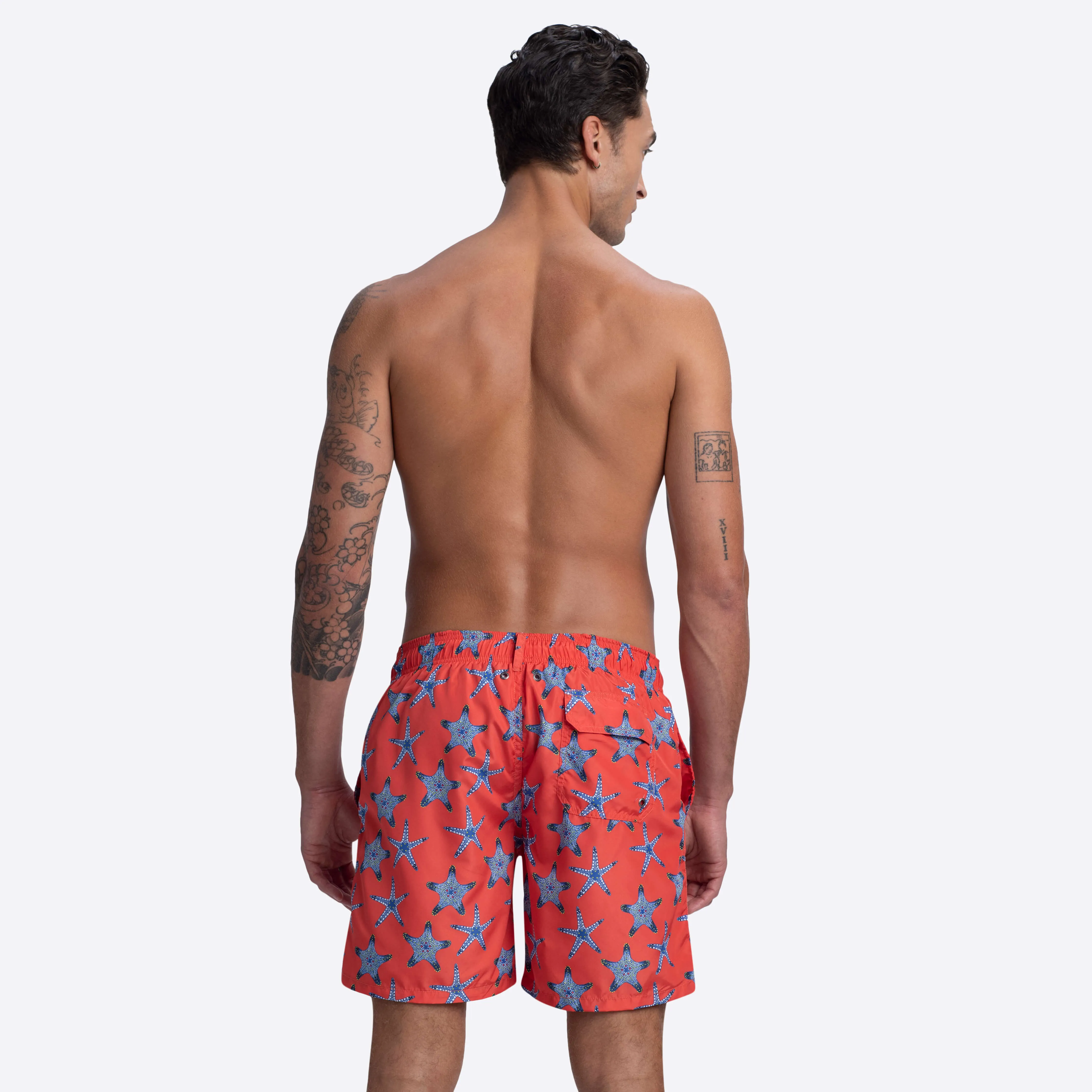 DELANO Starfish Print Swim Trunks sold by Bugatchi product image thumbnail 4