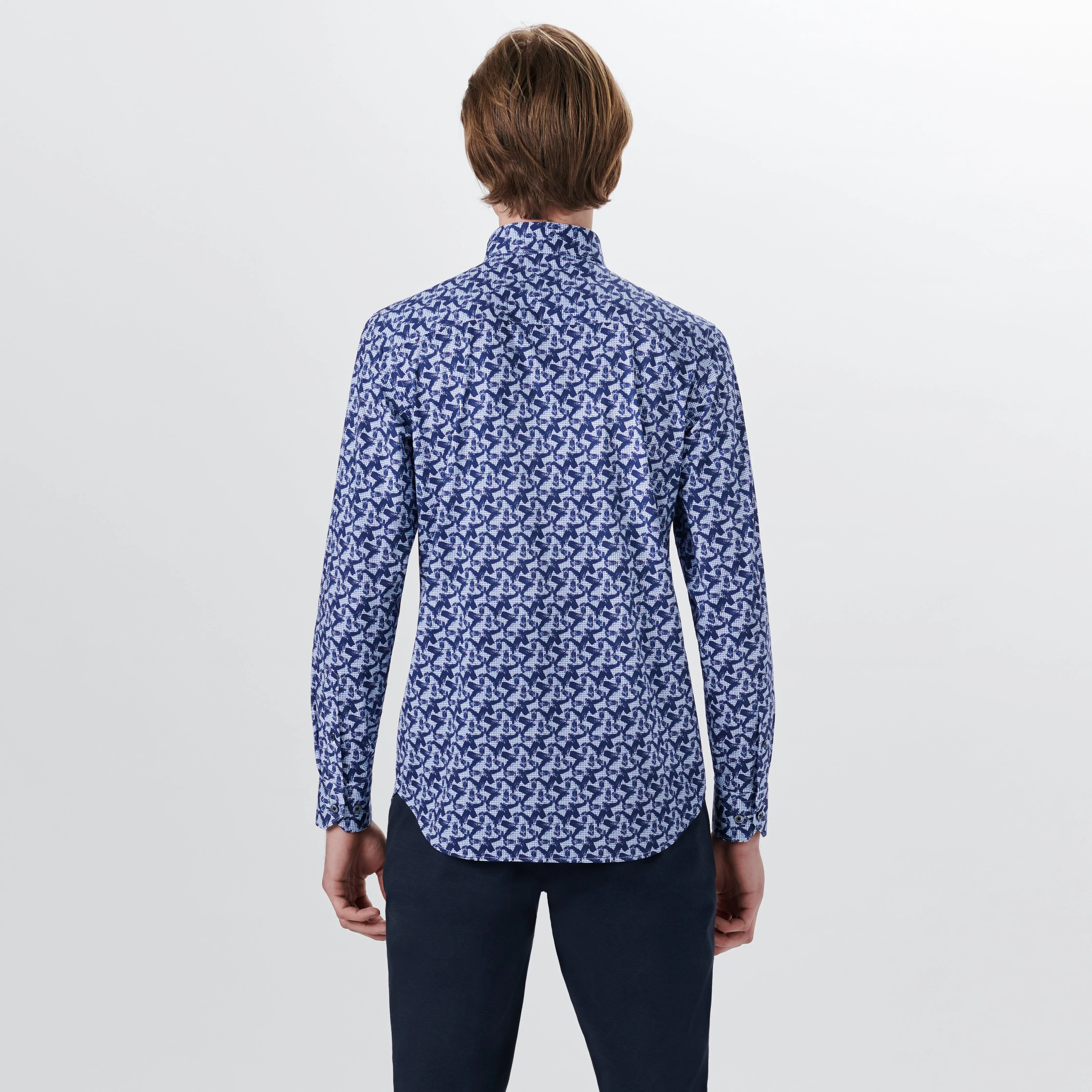 JAMES Abstract Print OoohCotton Shirt sold by Bugatchi product image thumbnail 4