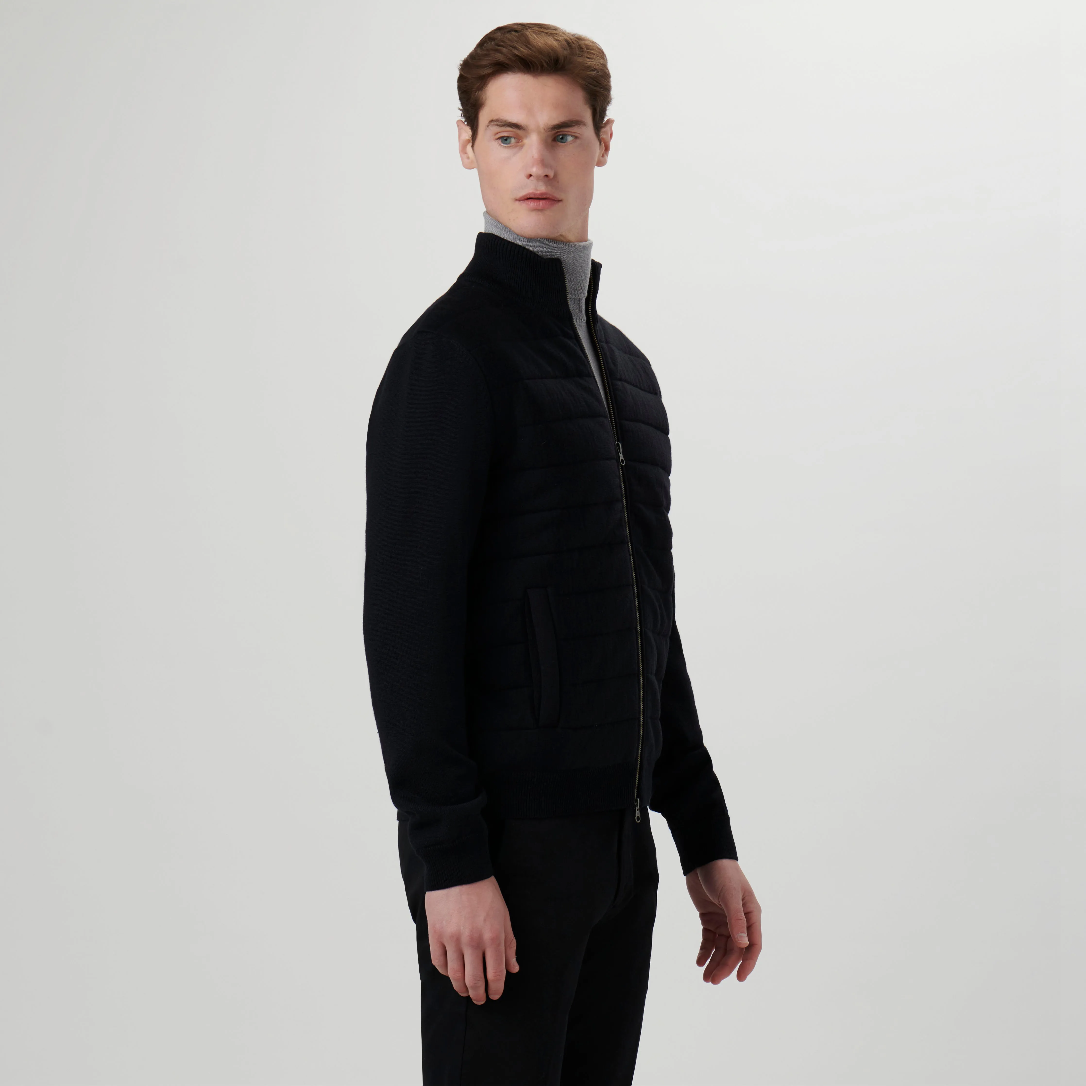 Solid Sweater Jacket sold by Bugatchi product image thumbnail 3
