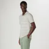 Striped Johnny Collar Polo sold by Bugatchi