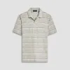 Striped Johnny Collar Polo sold by Bugatchi
