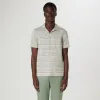 Striped Johnny Collar Polo sold by Bugatchi