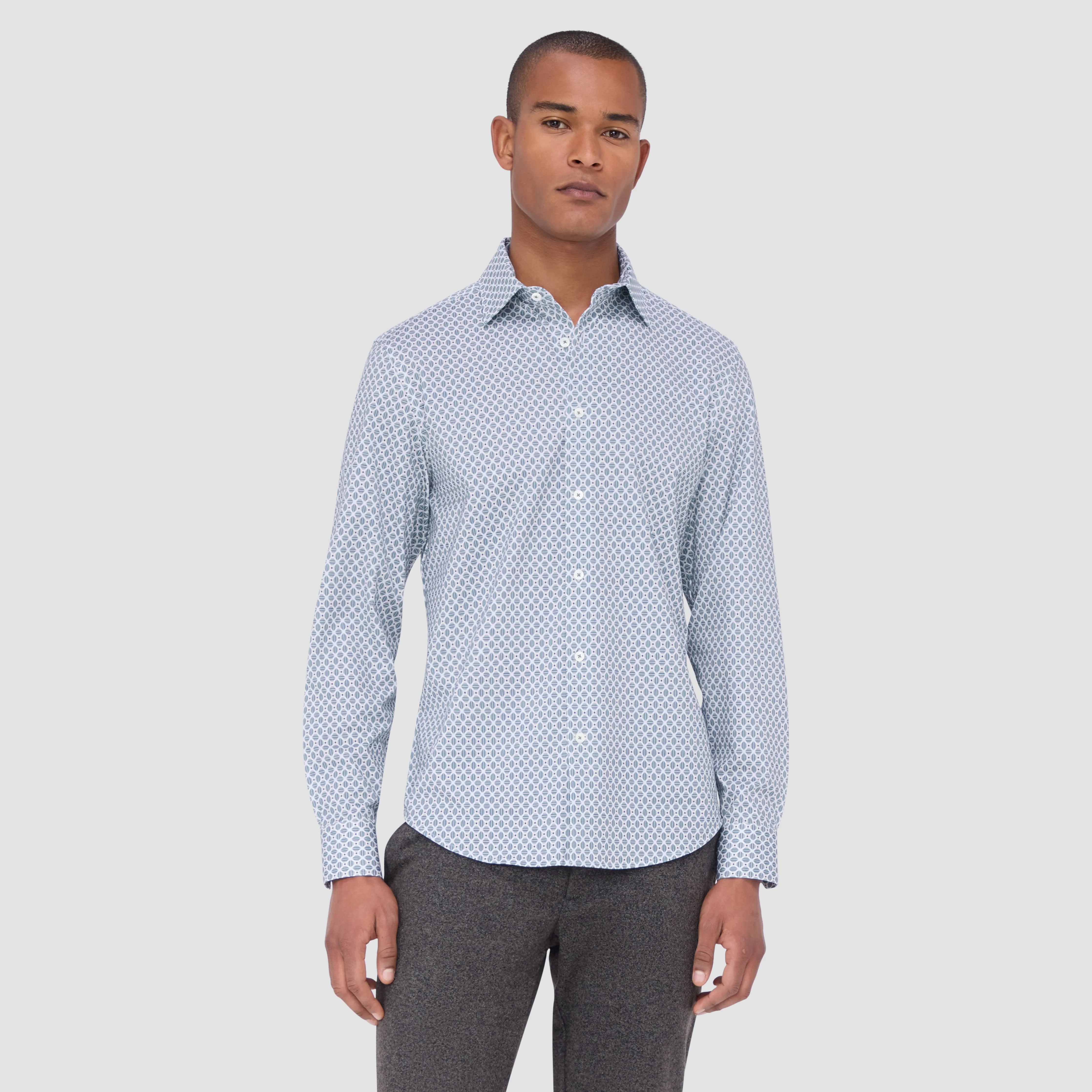 James Diamond Check OoohCotton Shirt sold by Bugatchi product image thumbnail 2