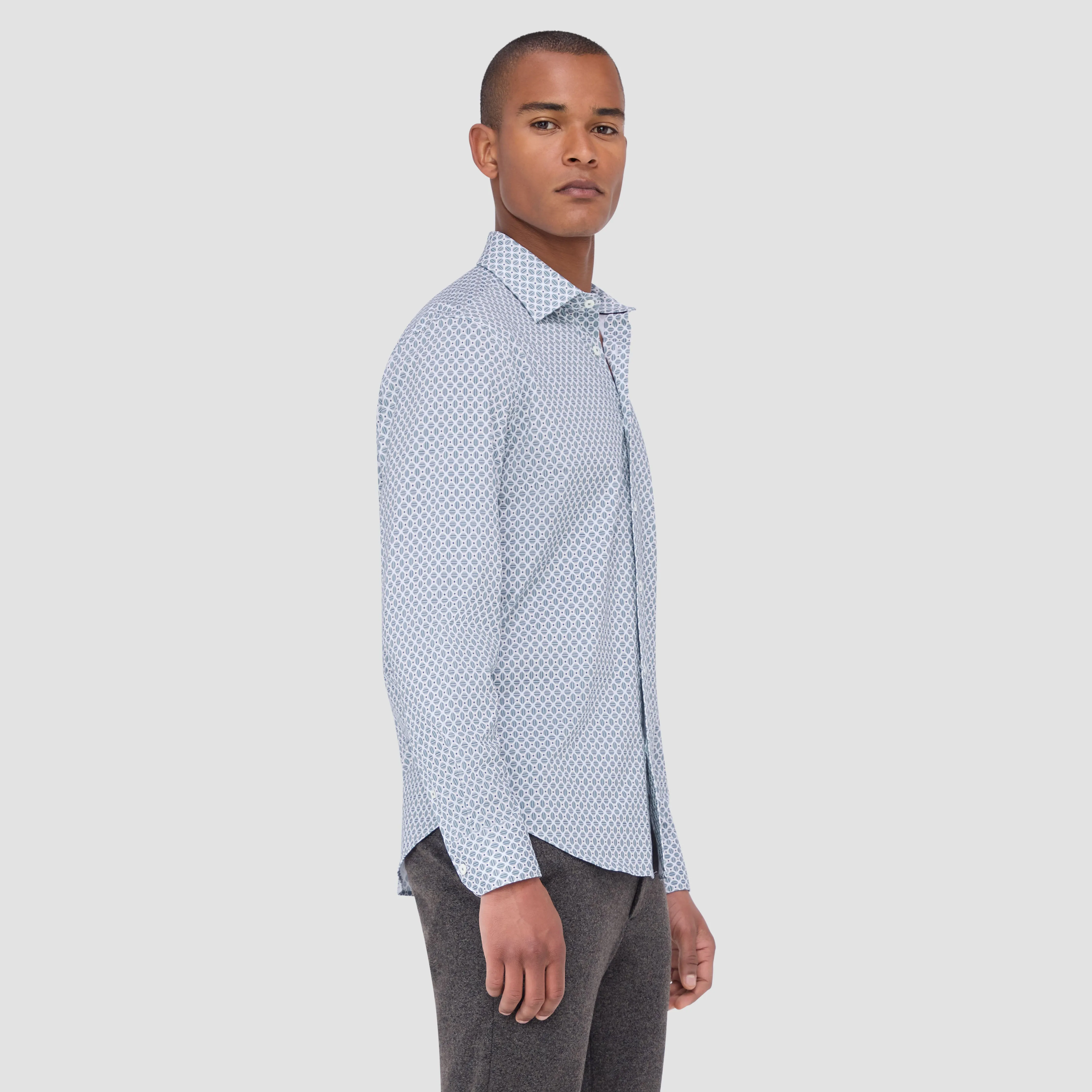 James Diamond Check OoohCotton Shirt sold by Bugatchi product image thumbnail 3