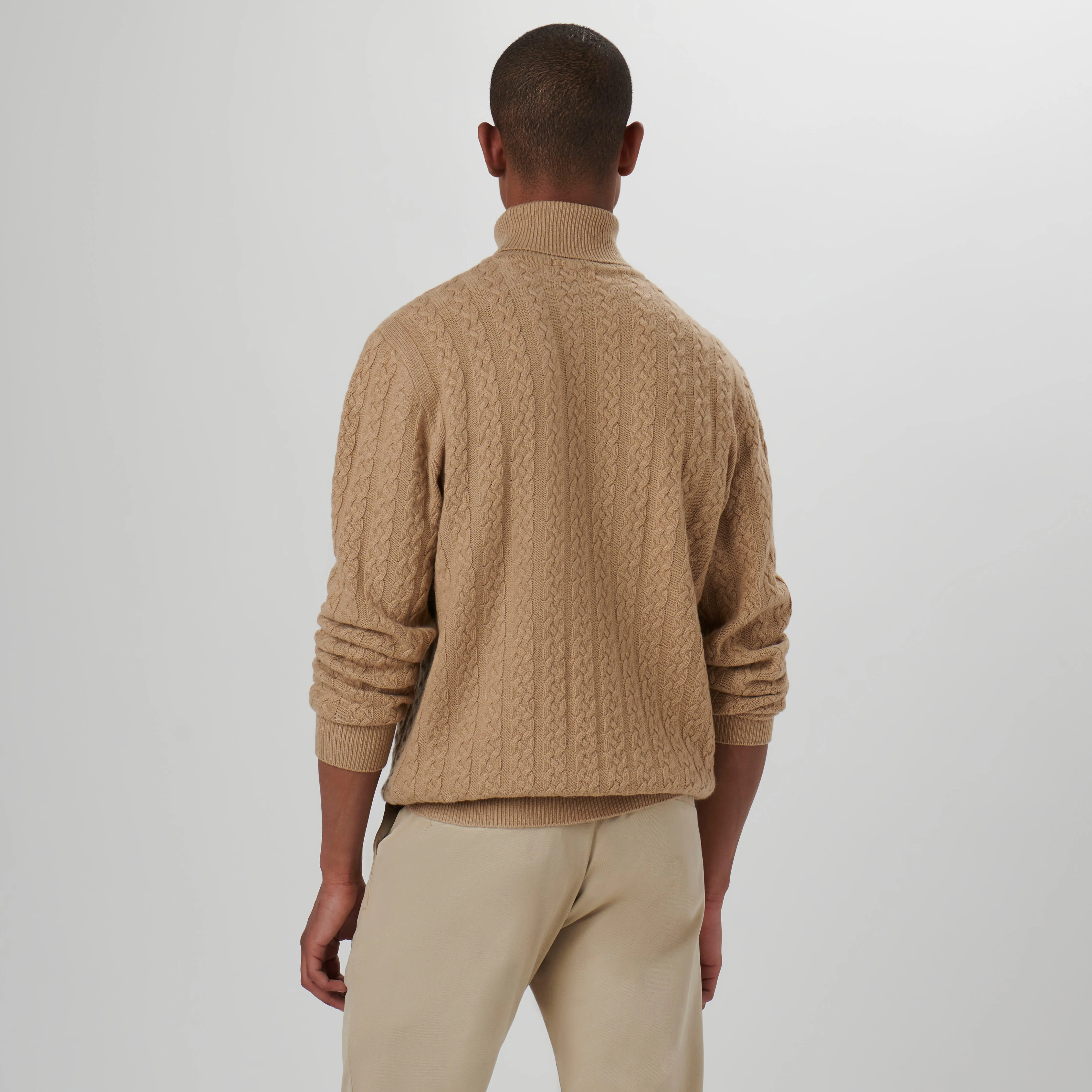 Solid Cable Turtleneck Sweater sold by Bugatchi product image thumbnail 4