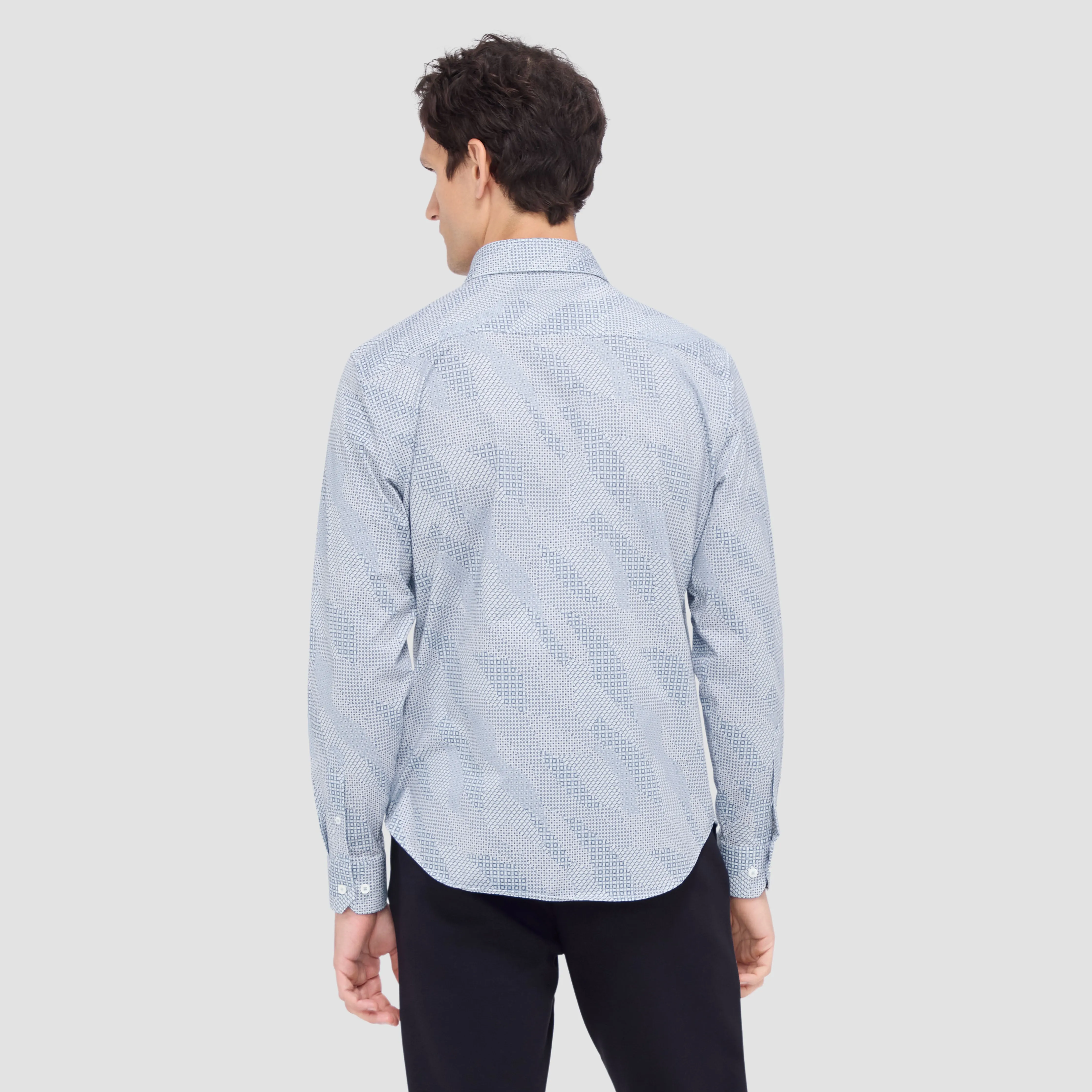 Jimmy Double Sided Patchwork/Spotted OoohCotton Shirt sold by Bugatchi product image thumbnail 4