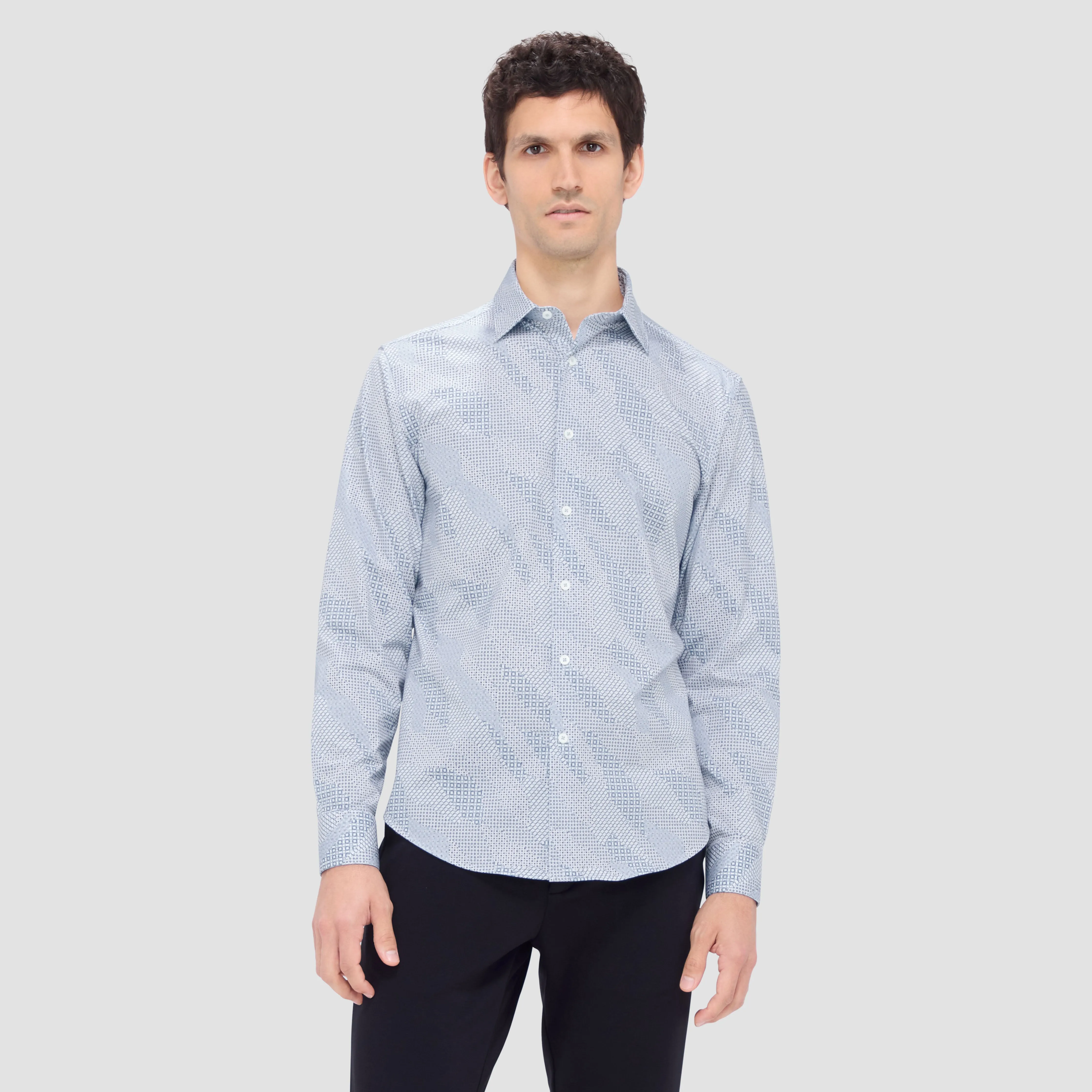 Jimmy Double Sided Patchwork/Spotted OoohCotton Shirt sold by Bugatchi product image thumbnail 2