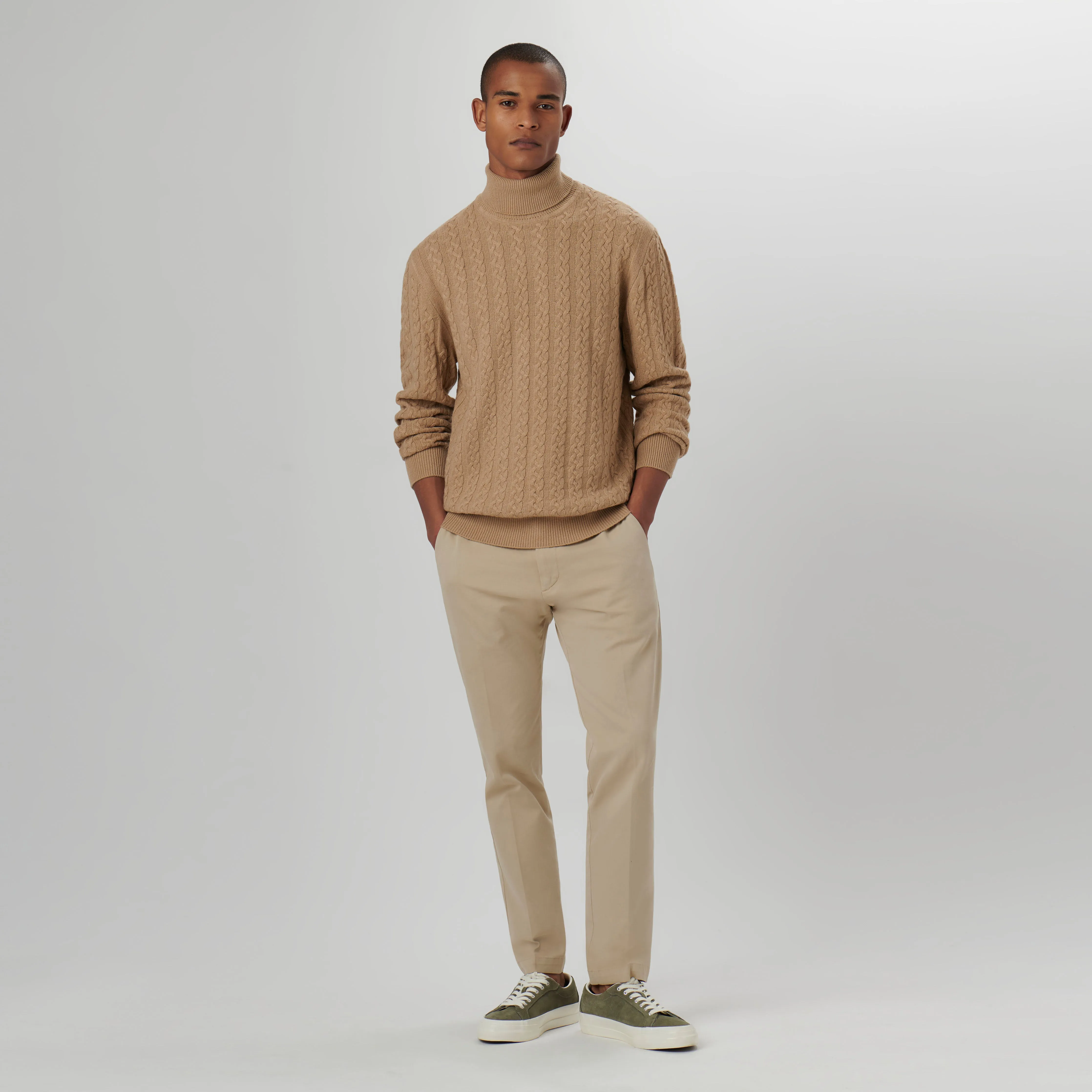 Solid Cable Turtleneck Sweater sold by Bugatchi product image thumbnail 5