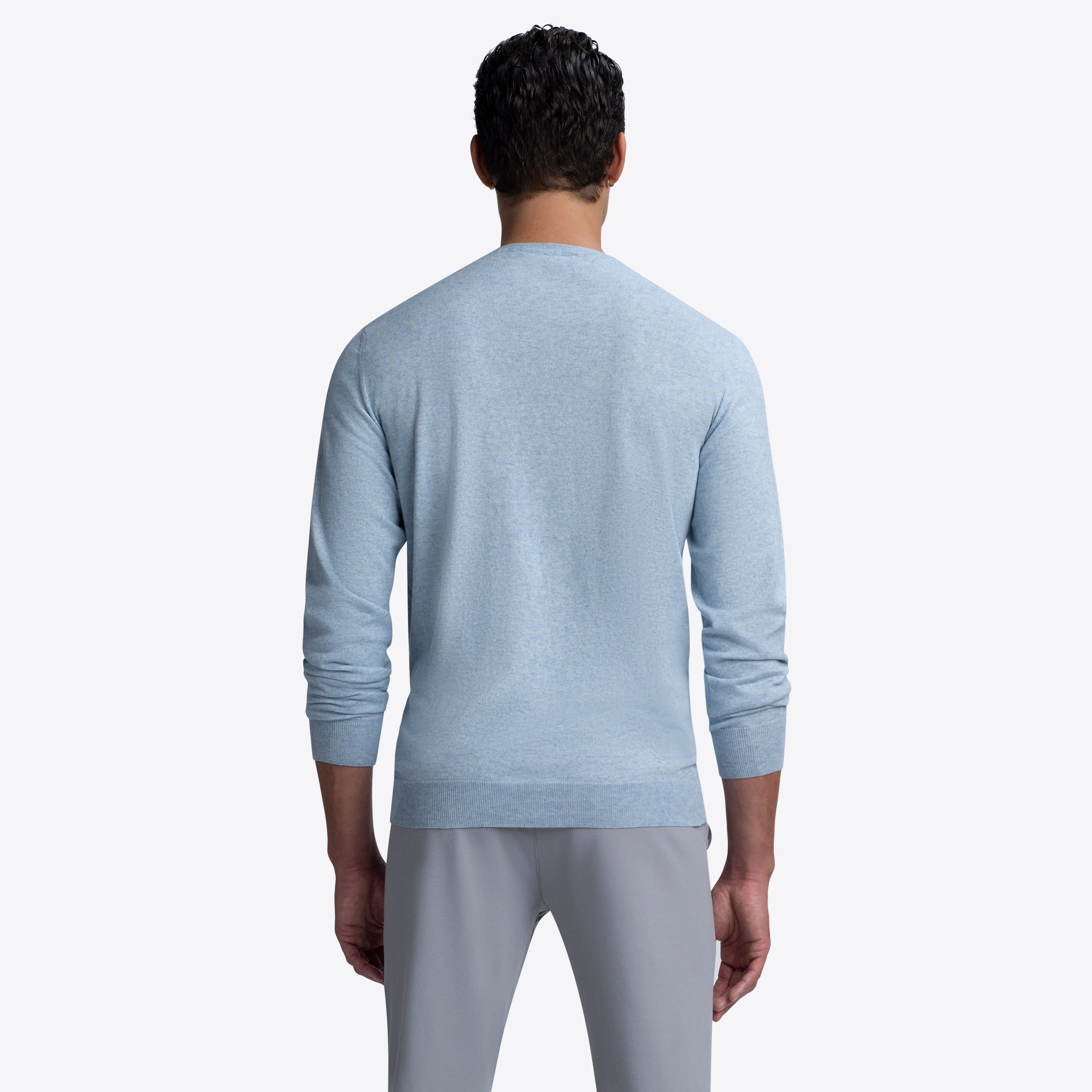 Crew Neck Melange Sweater sold by Bugatchi product image thumbnail 4