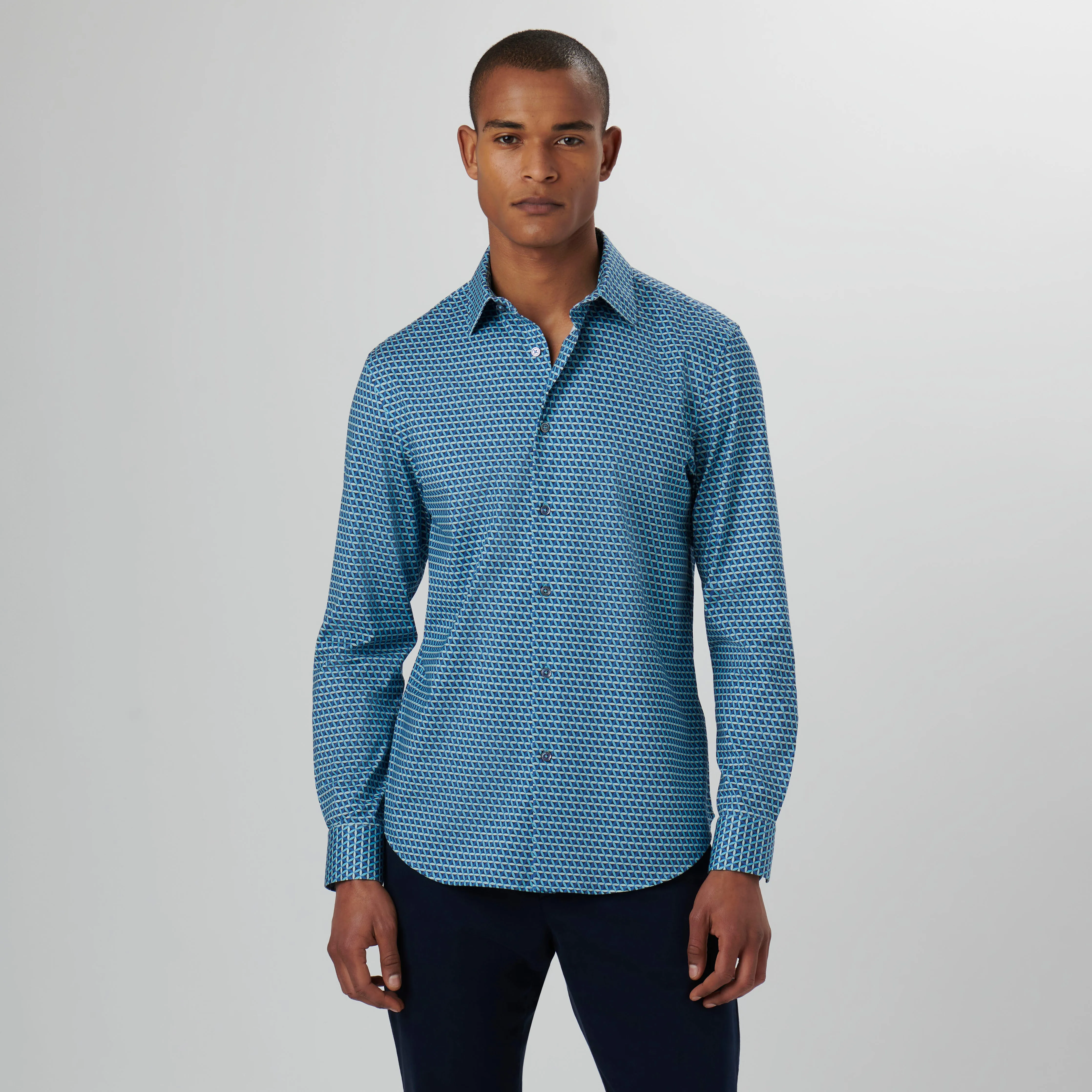 James Geometric OoohCotton Shirt sold by Bugatchi product image thumbnail 2