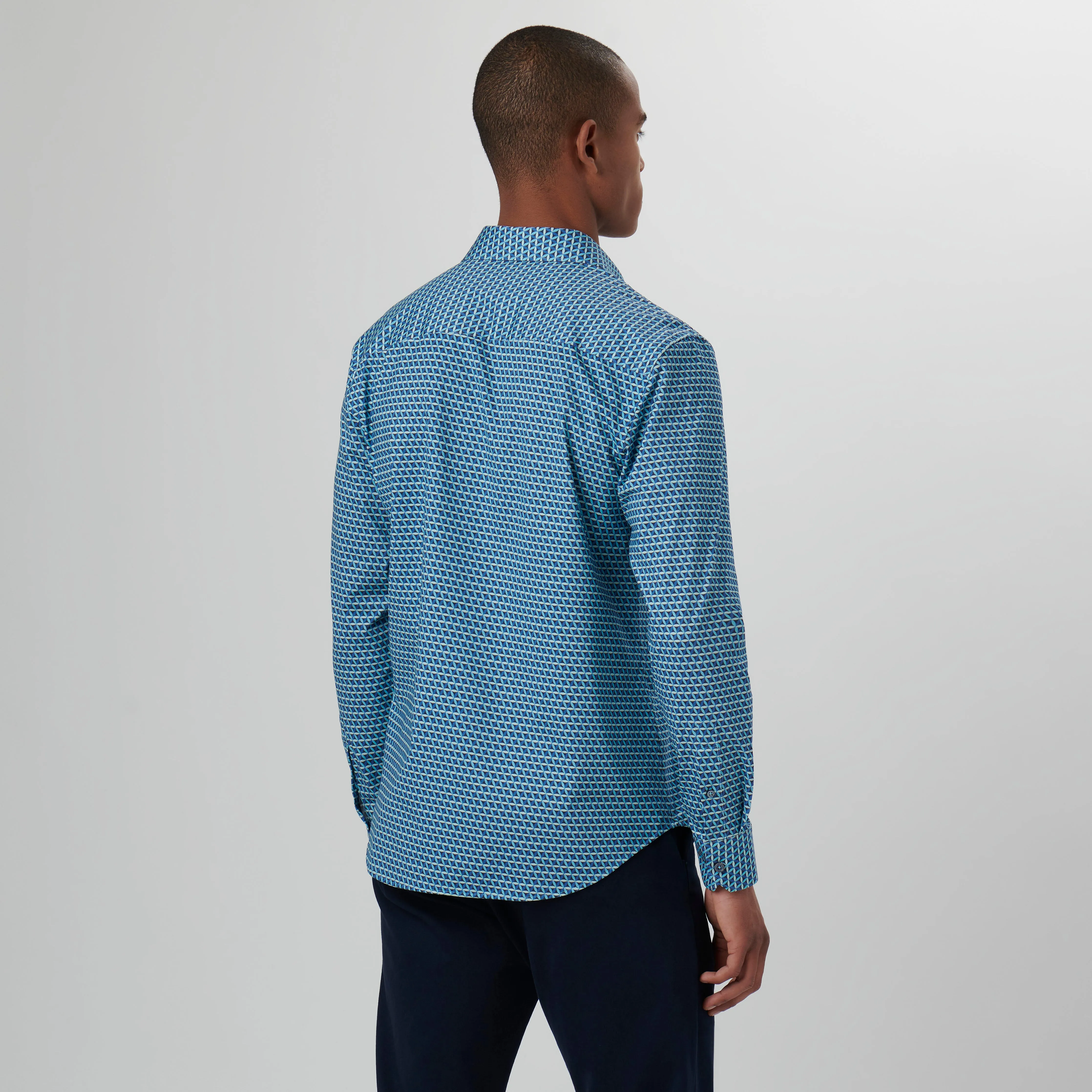 James Geometric OoohCotton Shirt sold by Bugatchi product image thumbnail 4