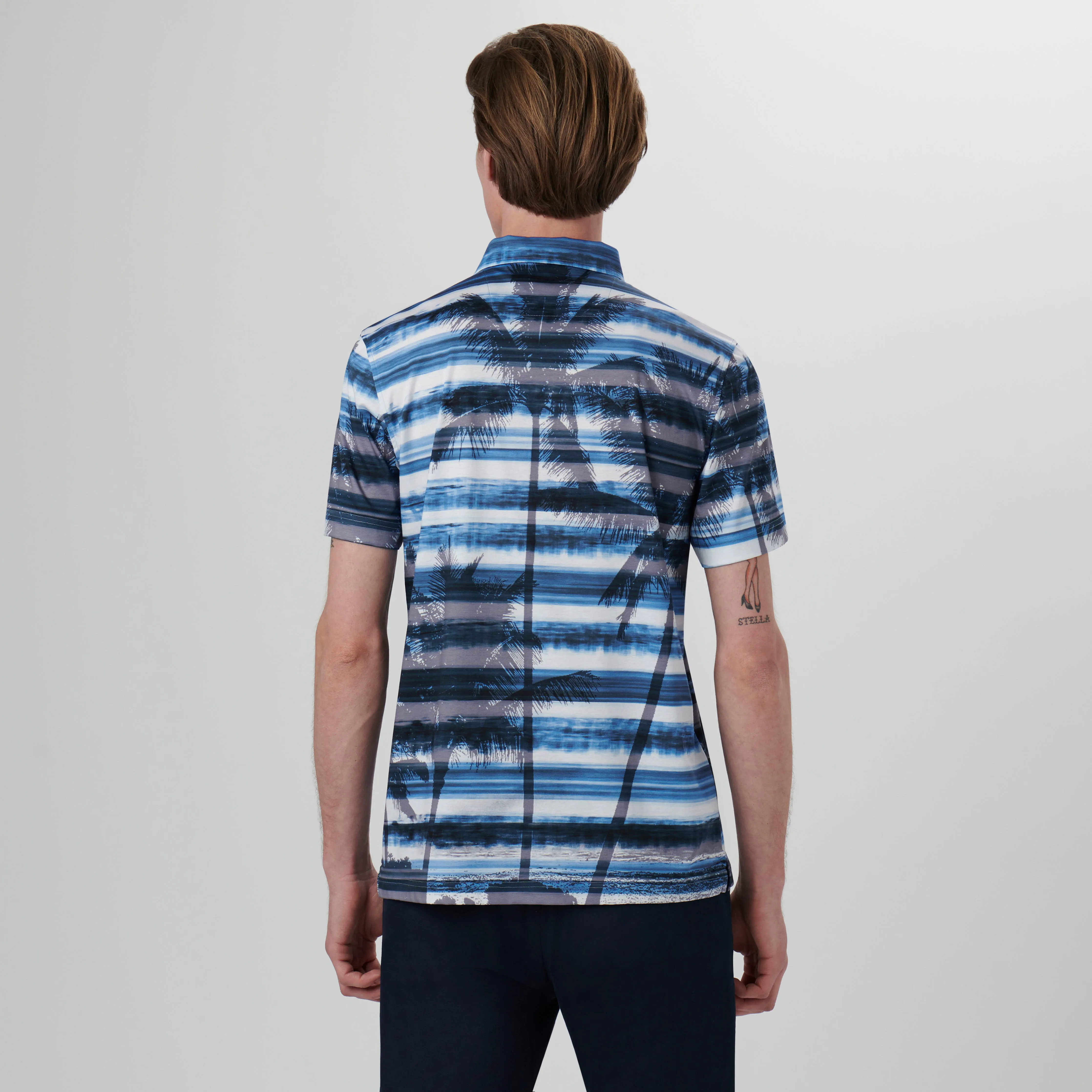 Hendrix Palm Tree Print Polo Shirt sold by Bugatchi product image thumbnail 4