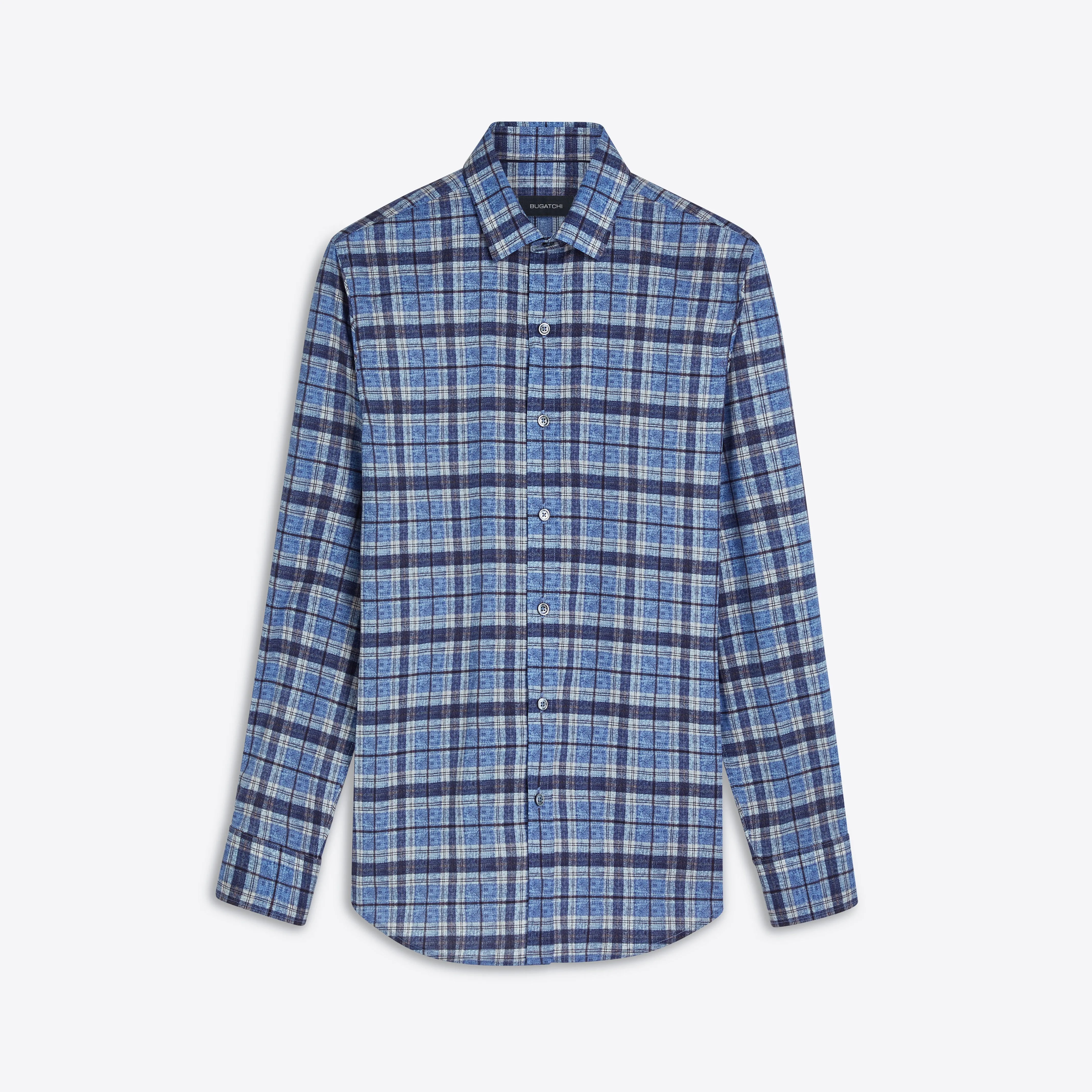 JULIAN Plaid Check Shirt sold by Bugatchi