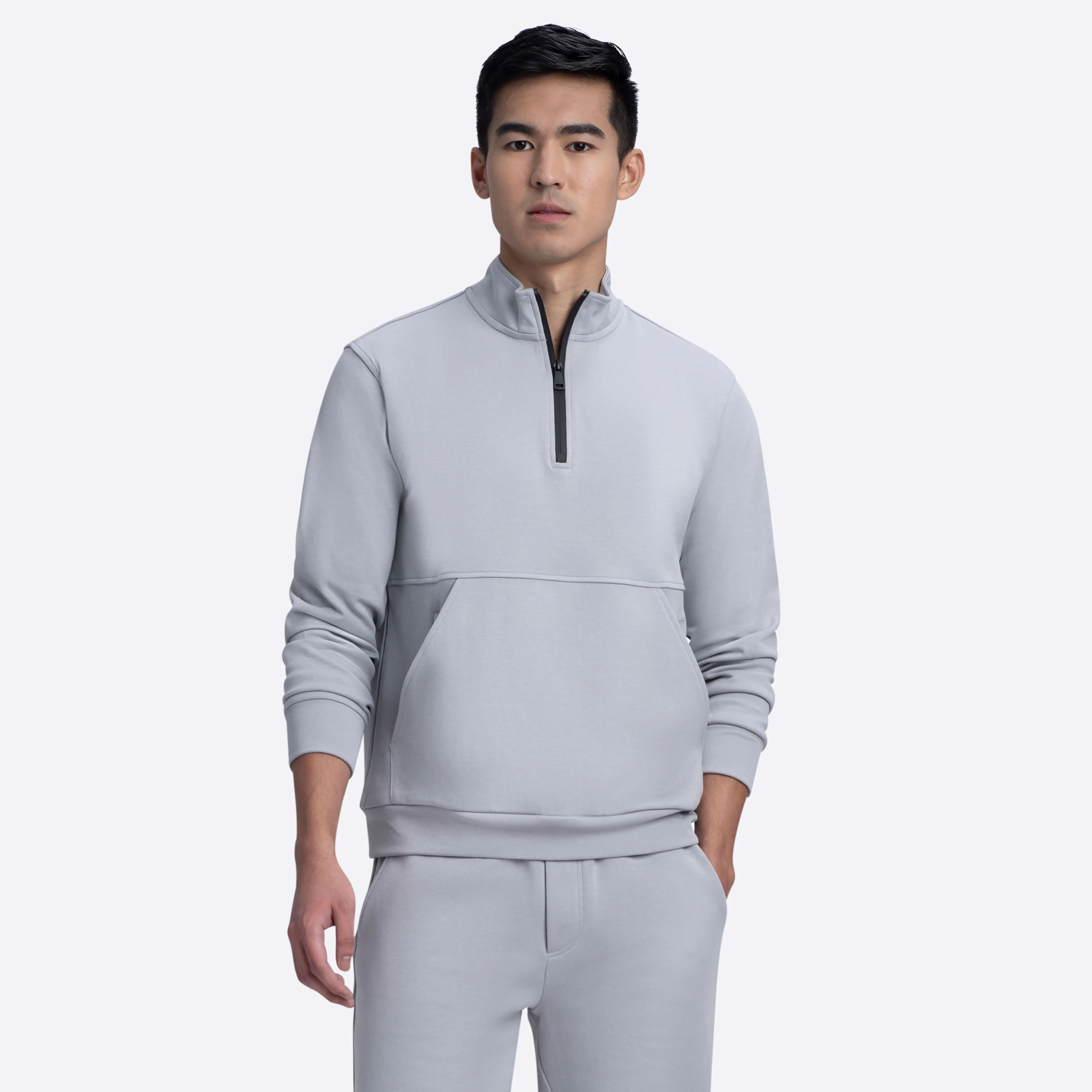 Quarter Zip Mock Neck Sweatshirt sold by Bugatchi product image thumbnail 2