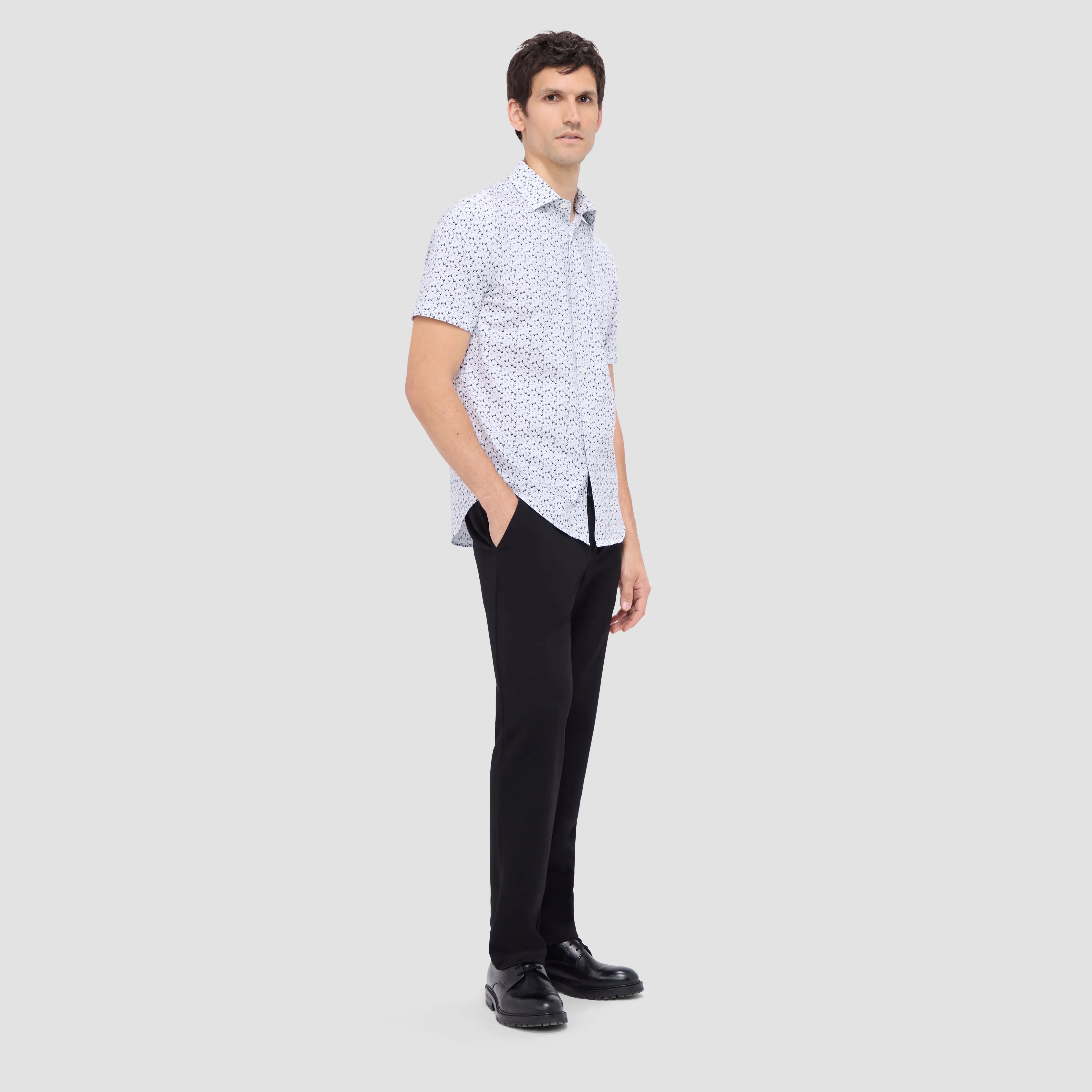 Miles Martini OoohCotton Short Sleeve Shirt sold by Bugatchi product image thumbnail 5