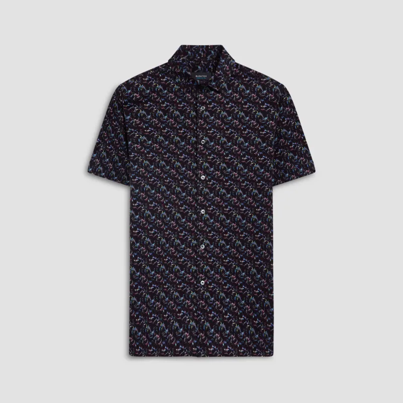 Milo Abstract Print OoohCotton Short Sleeve Shirt sold by Bugatchi