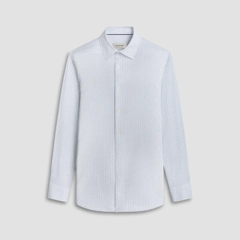 Jimmy Double Sided Micro Geometric/Solid OoohCotton Shirt sold by Bugatchi