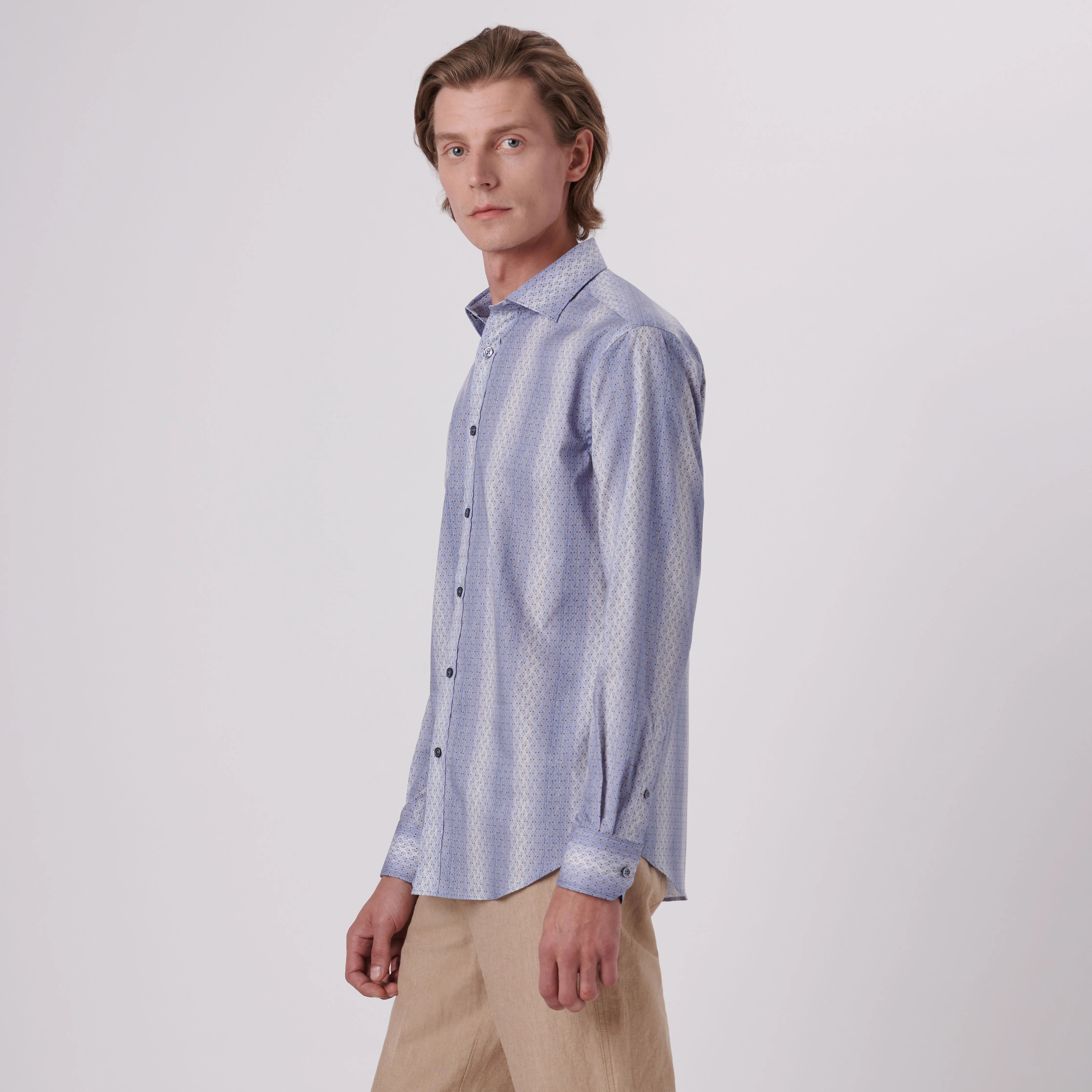 Axel Abstract Print Shirt sold by Bugatchi product image thumbnail 3