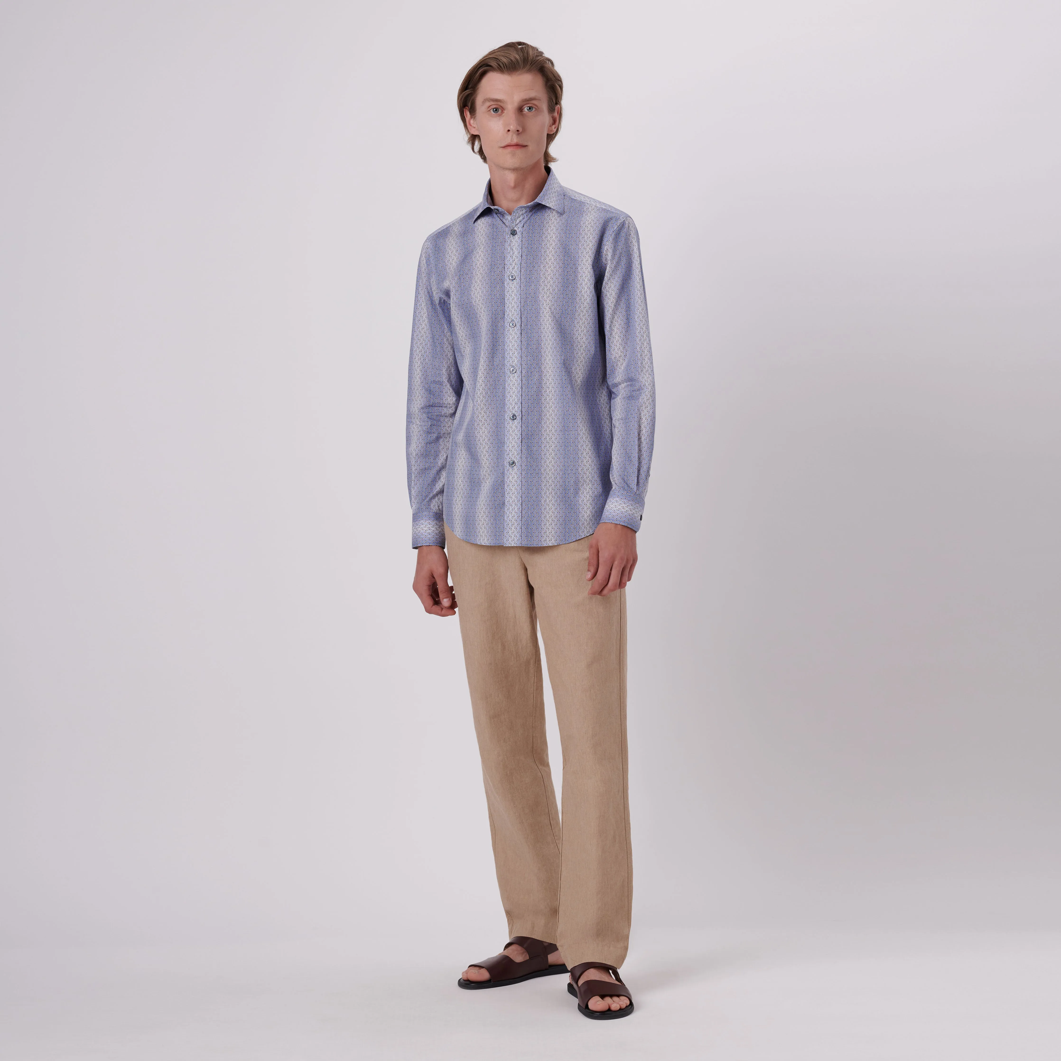 Axel Abstract Print Shirt sold by Bugatchi product image thumbnail 5