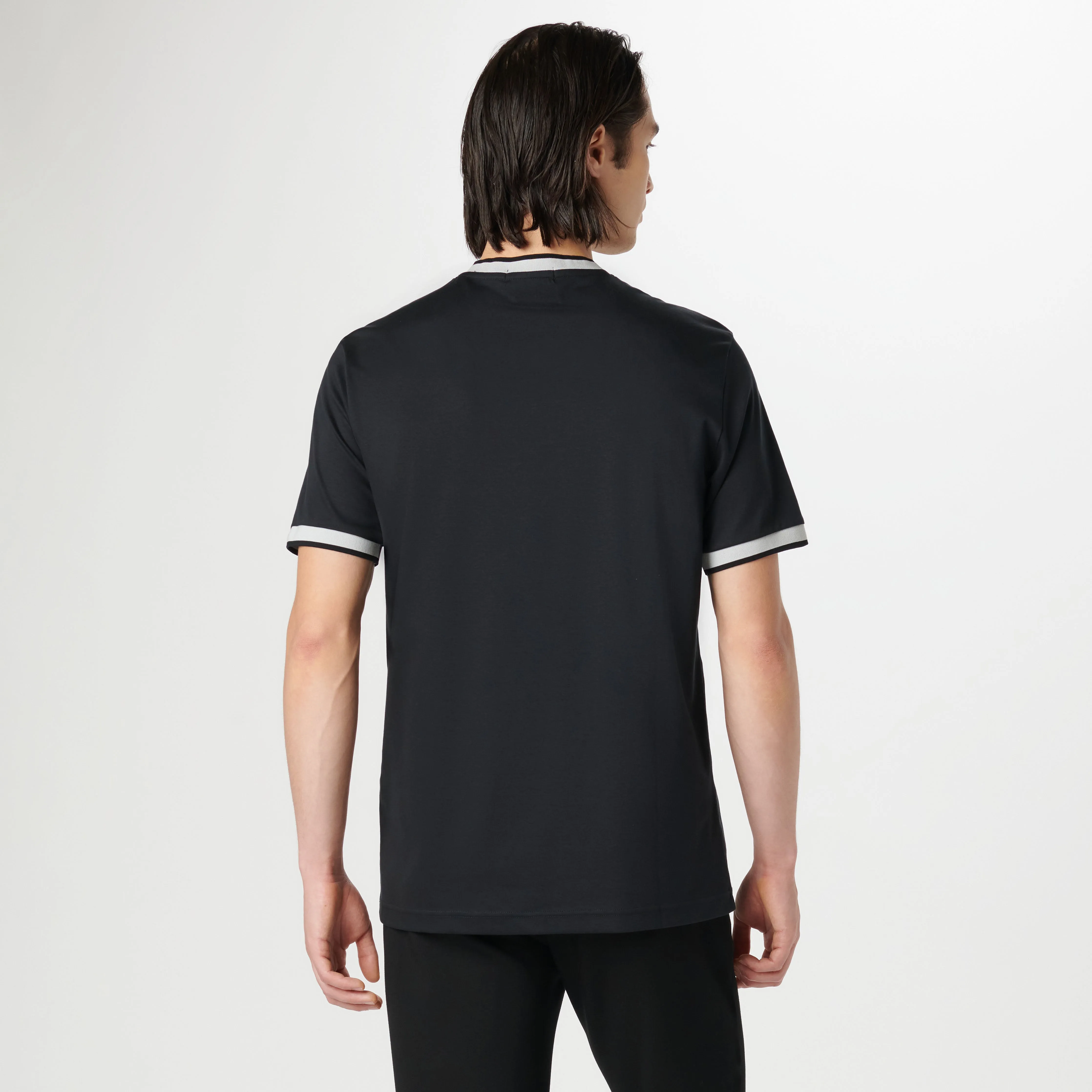 High V-Neck Pima T-Shirt sold by Bugatchi product image thumbnail 4