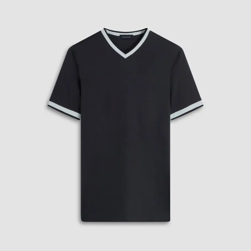 High V-Neck Pima T-Shirt sold by Bugatchi