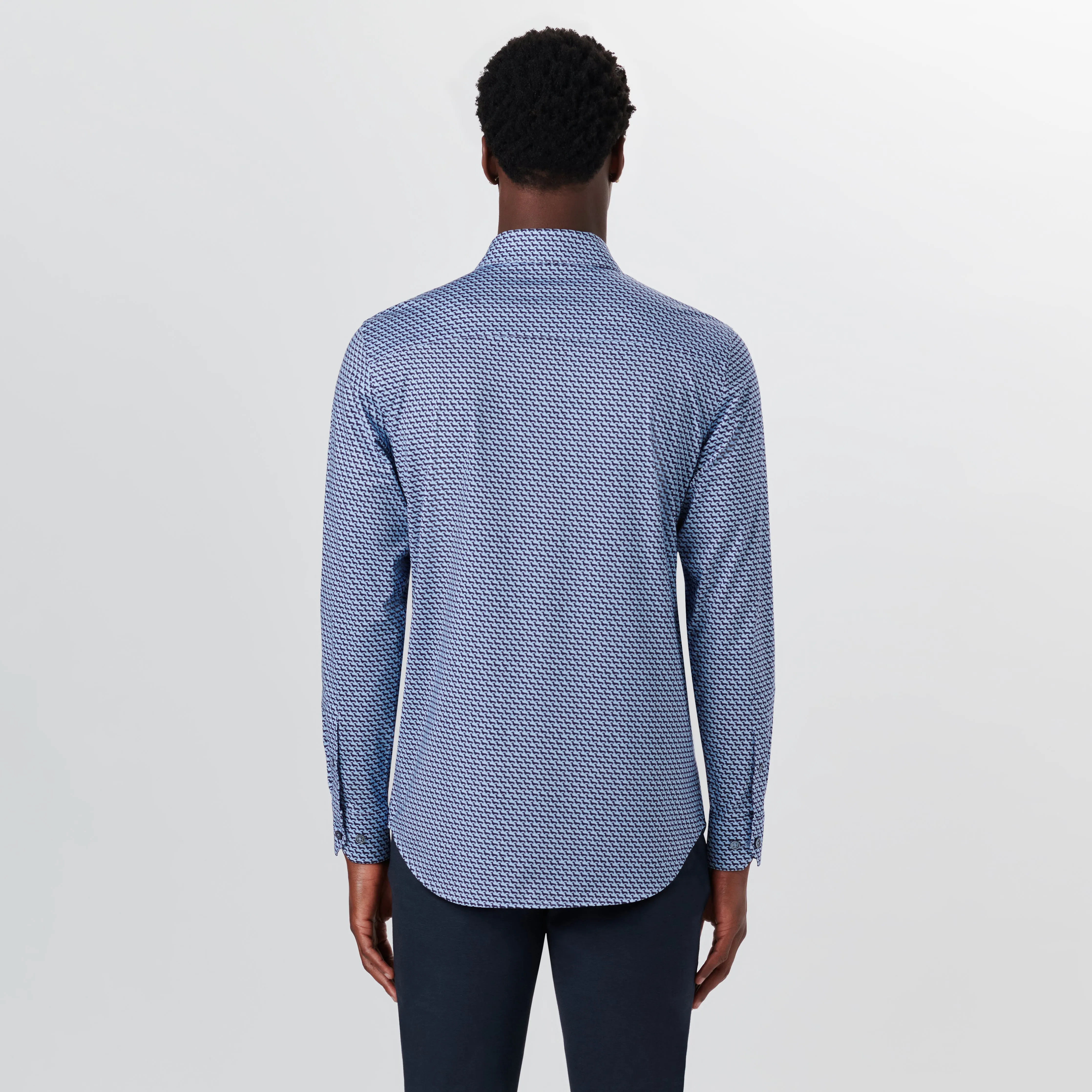 JAMES Geometric Print OoohCotton Shirt sold by Bugatchi product image thumbnail 4