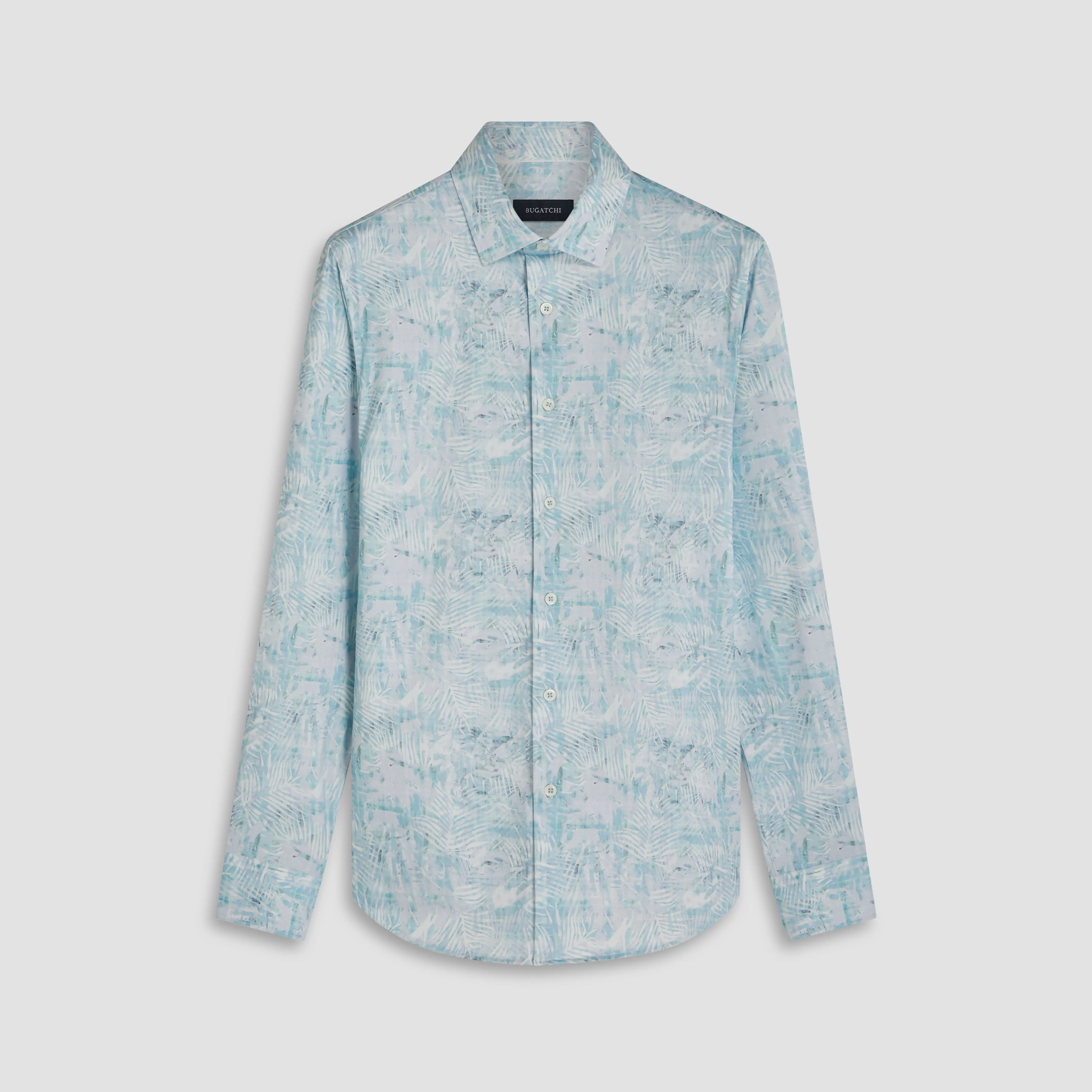 James Leaf Print OoohCotton Shirt sold by Bugatchi