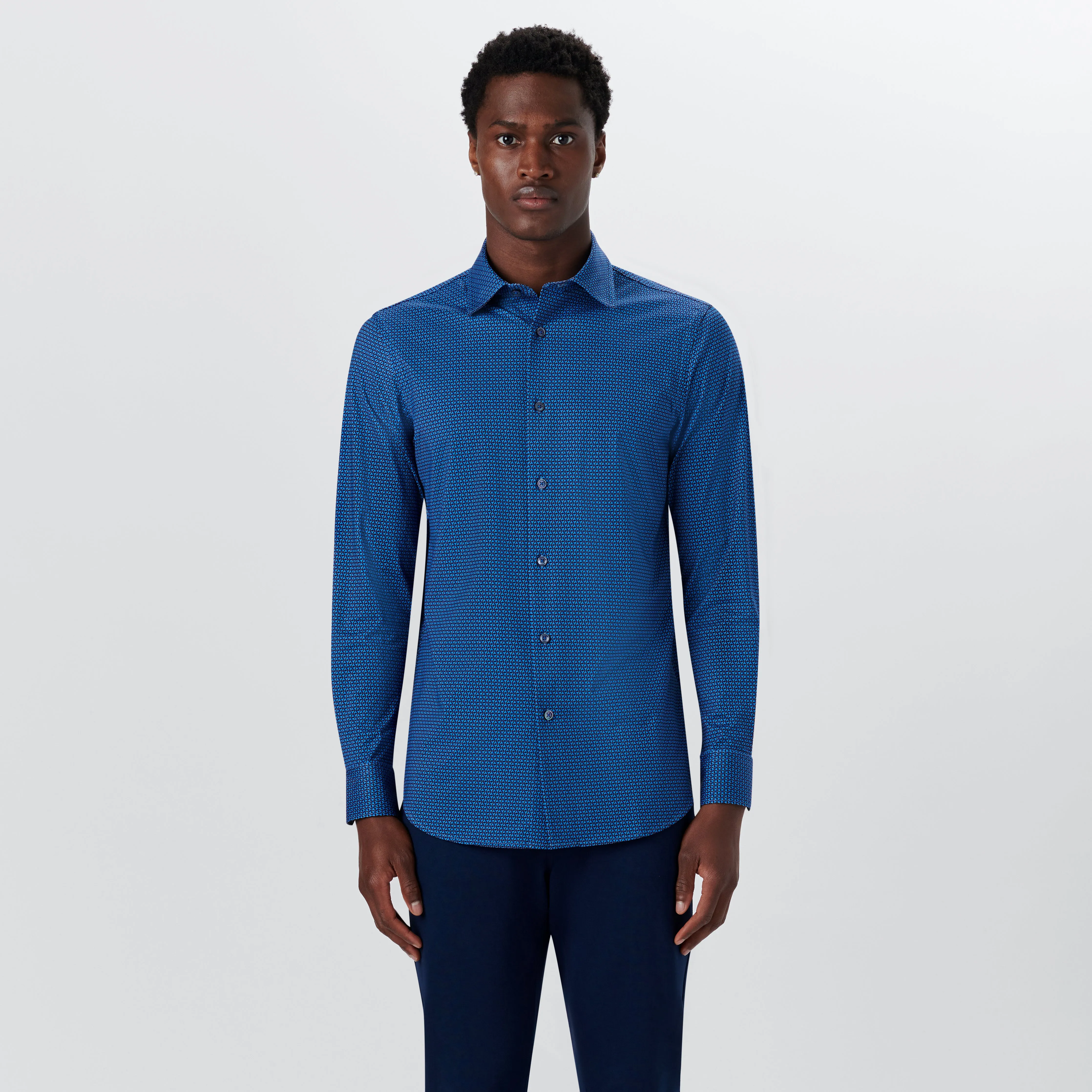 JAMES Geometric Print OoohCotton Shirt sold by Bugatchi product image thumbnail 2