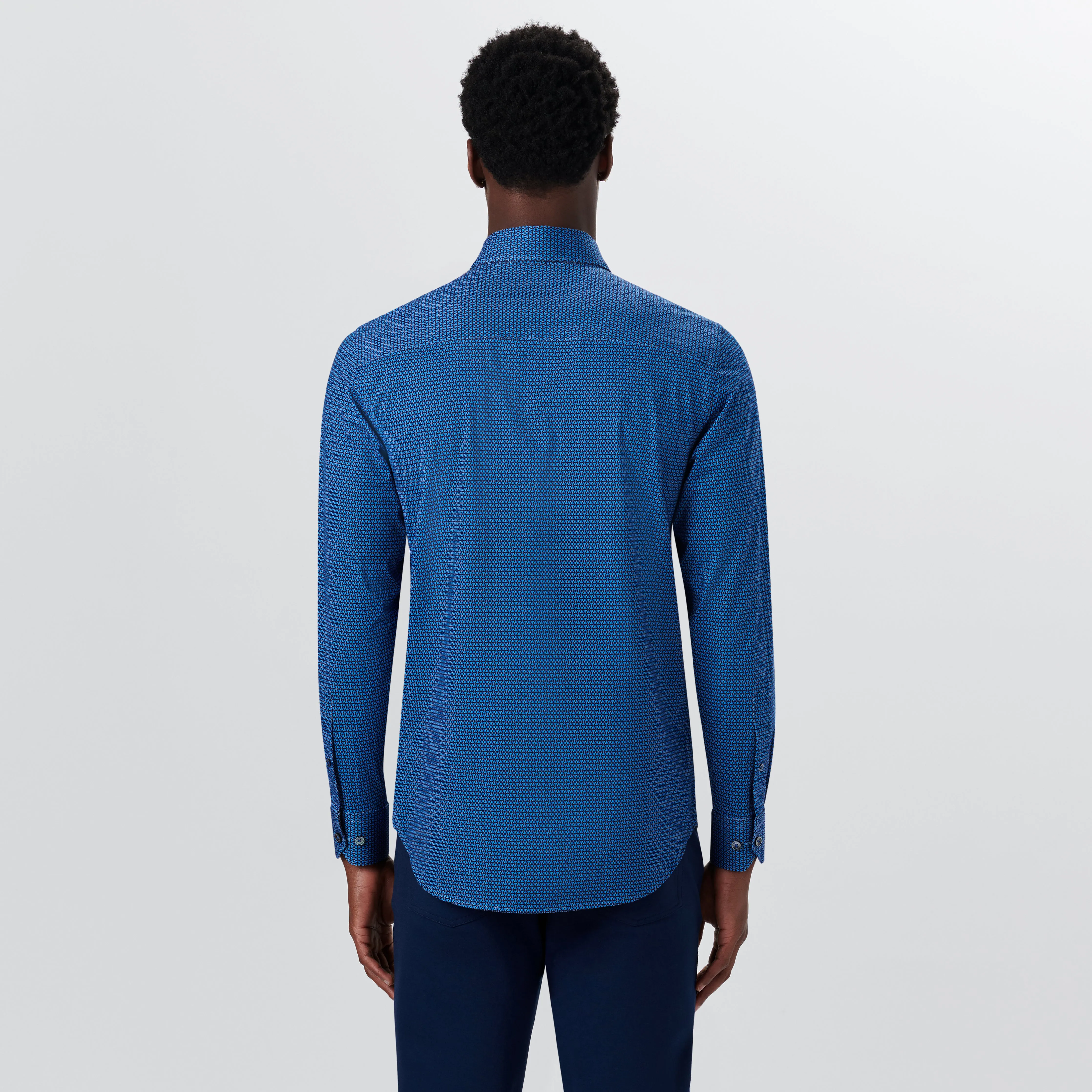 JAMES Geometric Print OoohCotton Shirt sold by Bugatchi product image thumbnail 4