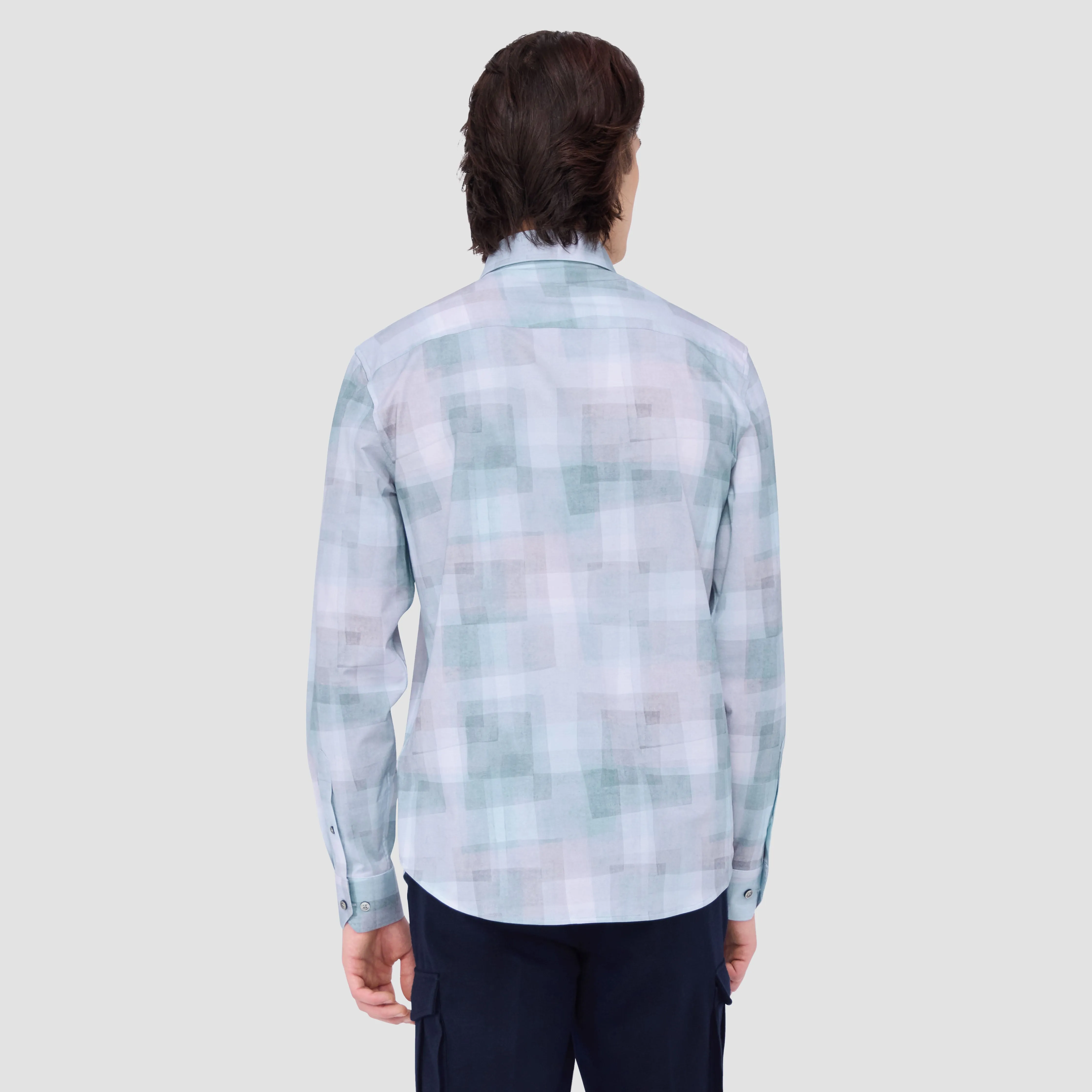 James Checkered OoohCotton Shirt sold by Bugatchi product image thumbnail 4