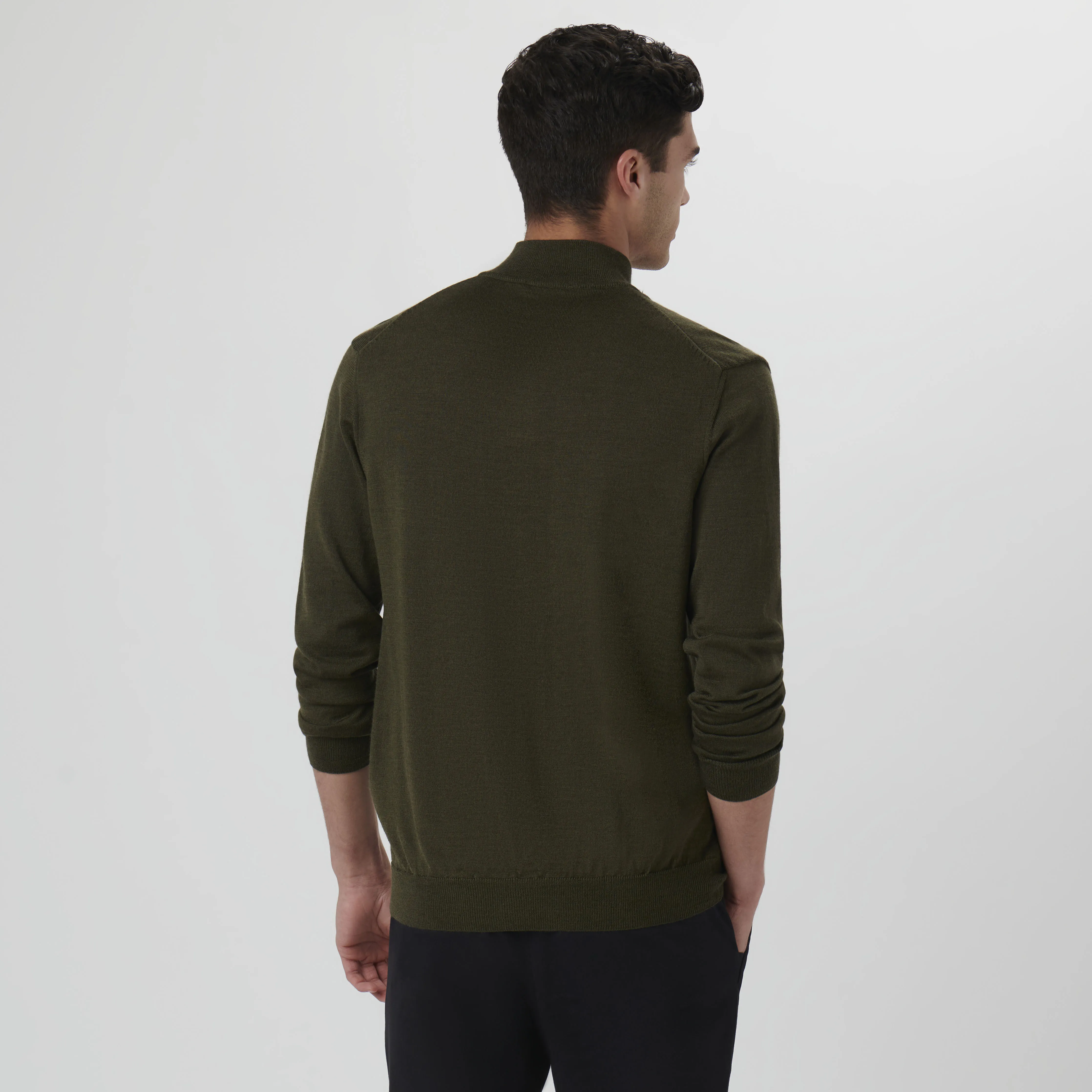 Super Merino Solid Quarter Zip Sweater sold by Bugatchi product image thumbnail 4
