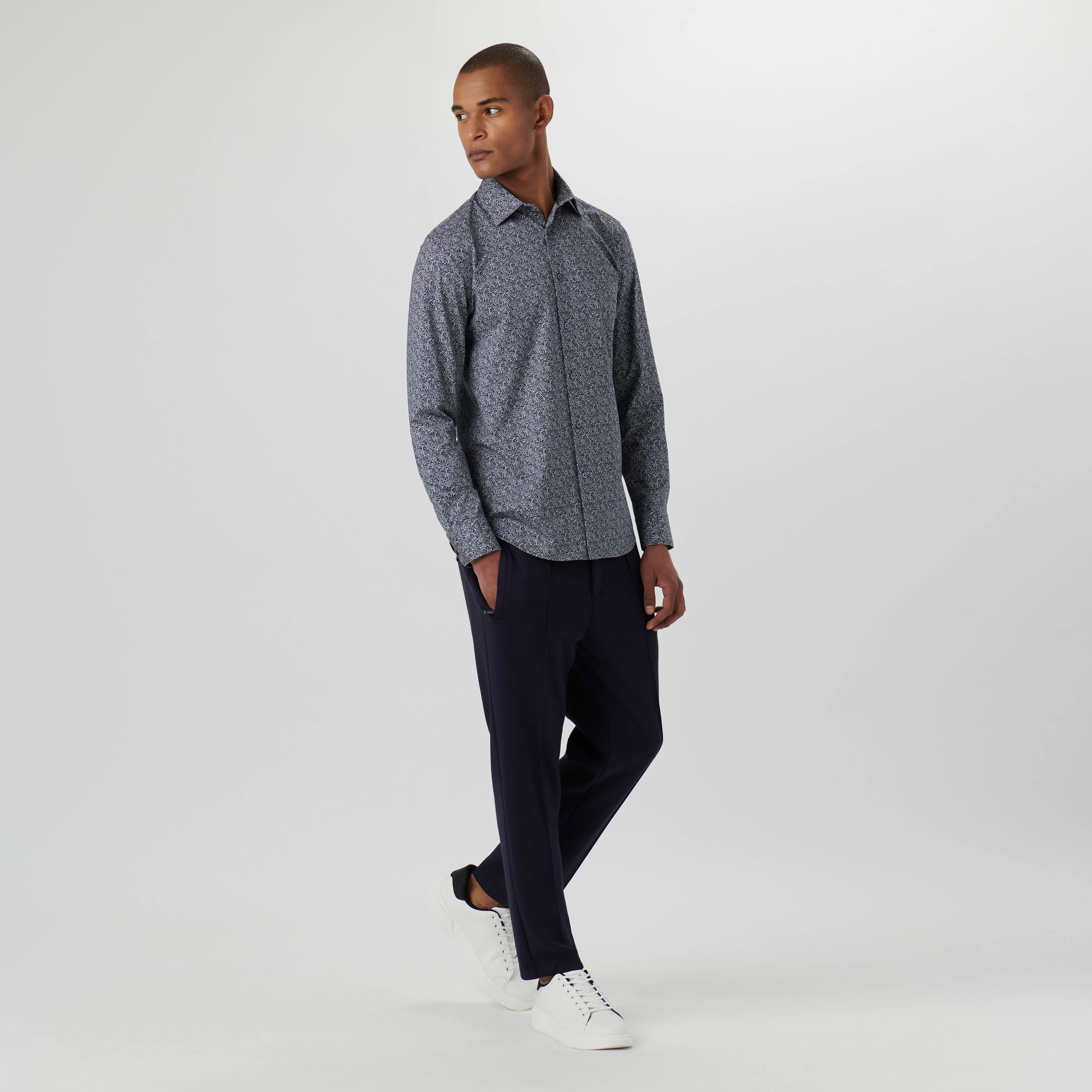 James Leaf Print OoohCotton Shirt sold by Bugatchi product image thumbnail 5