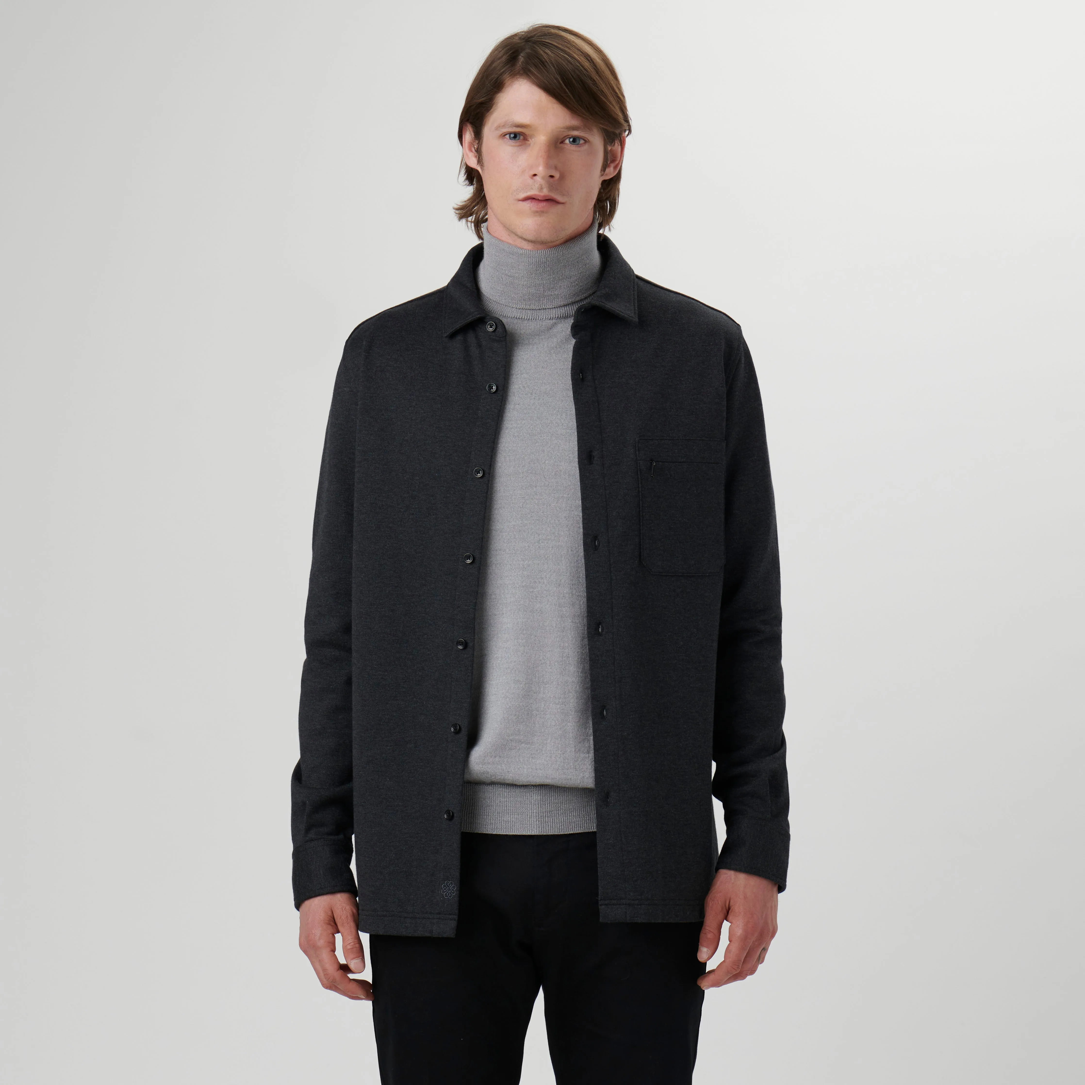 Knit Shirt Jacket sold by Bugatchi product image thumbnail 2